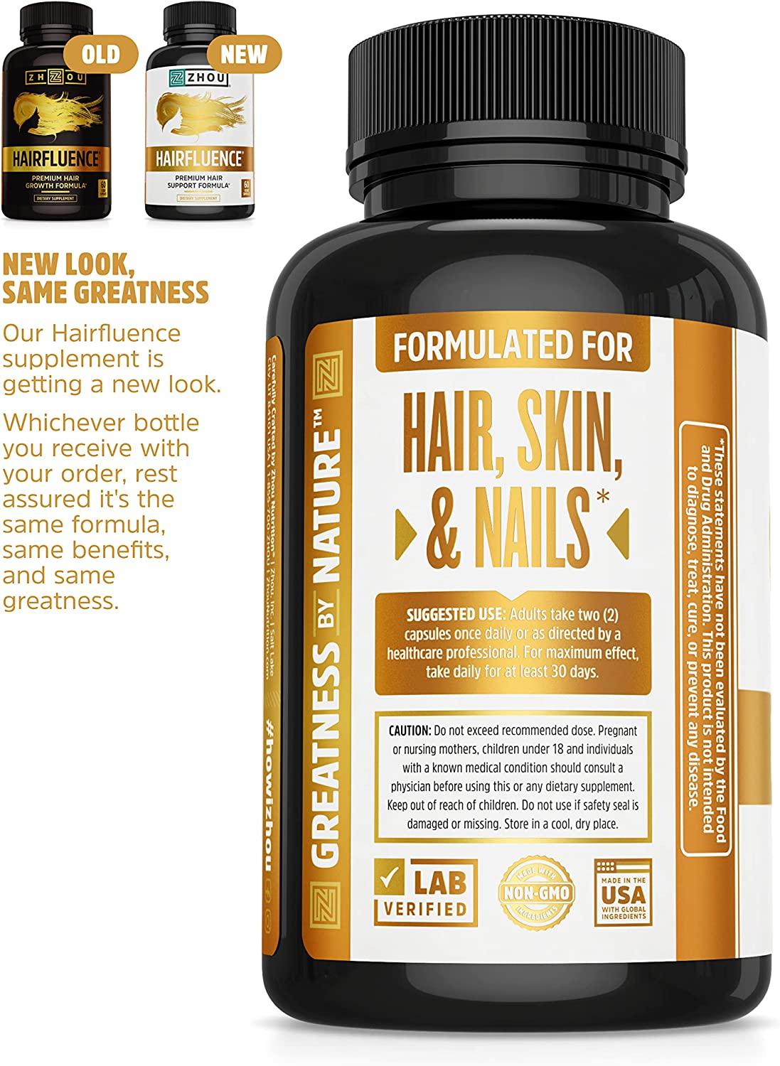 HAIRFLUENCE Formulated with Biotin Keratin Bamboo - For All Hair Types ...
