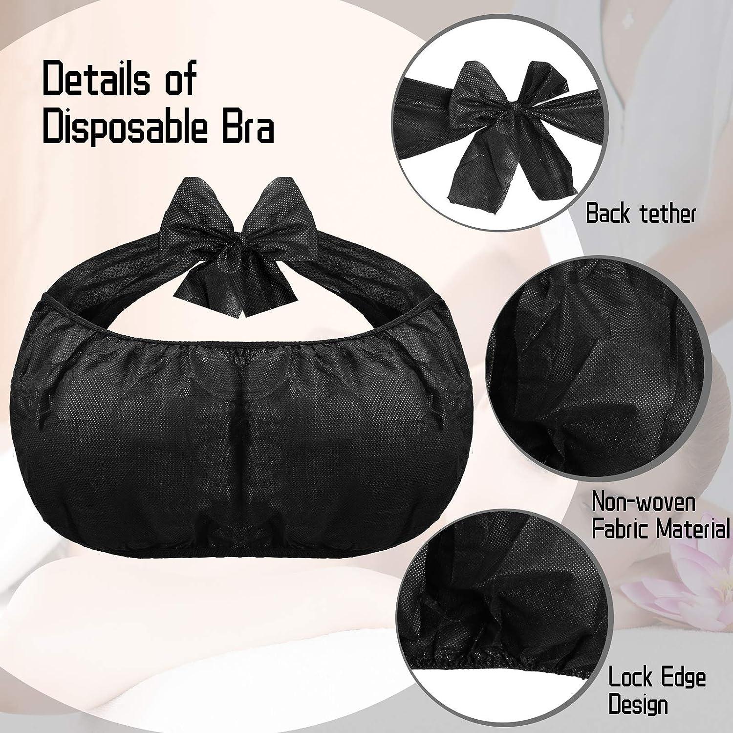 Mackneog Women's Disposable Bras Disposable Spa Top Underwear Br ieres Tops  One Size Black,Gift,on Clearance 