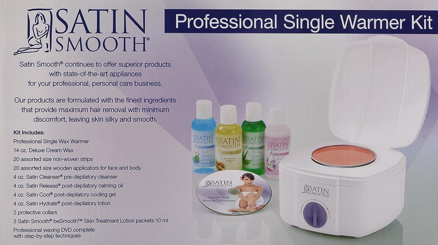 SATIN SMOOTH Professional Single Wax Warmer Kit 48 Piece Set