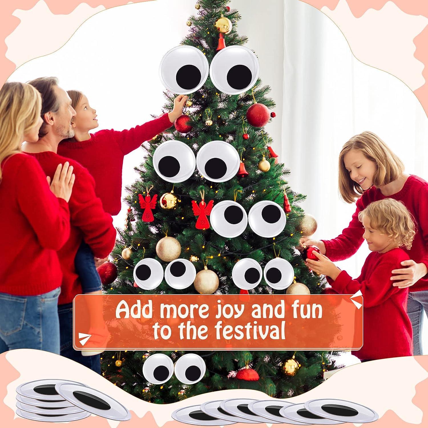  16 Pieces 6 Inch Giant Googly Eyes Halloween Plastic Wiggle  Eyes Large Sized Wiggle Eyes with Self Adhesive for DIY Art Crafts  Christmas Tree Party Decorations
