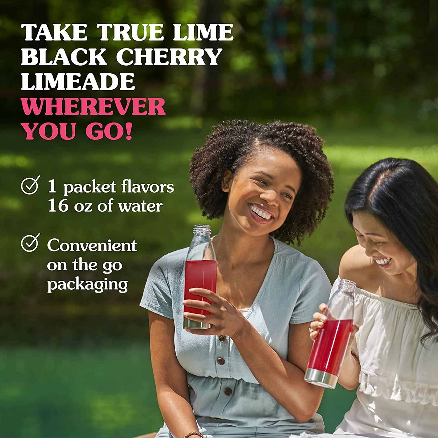 TRUE LIME Black Cherry Limeade Drink Mix (10 Count 1 pack) Made