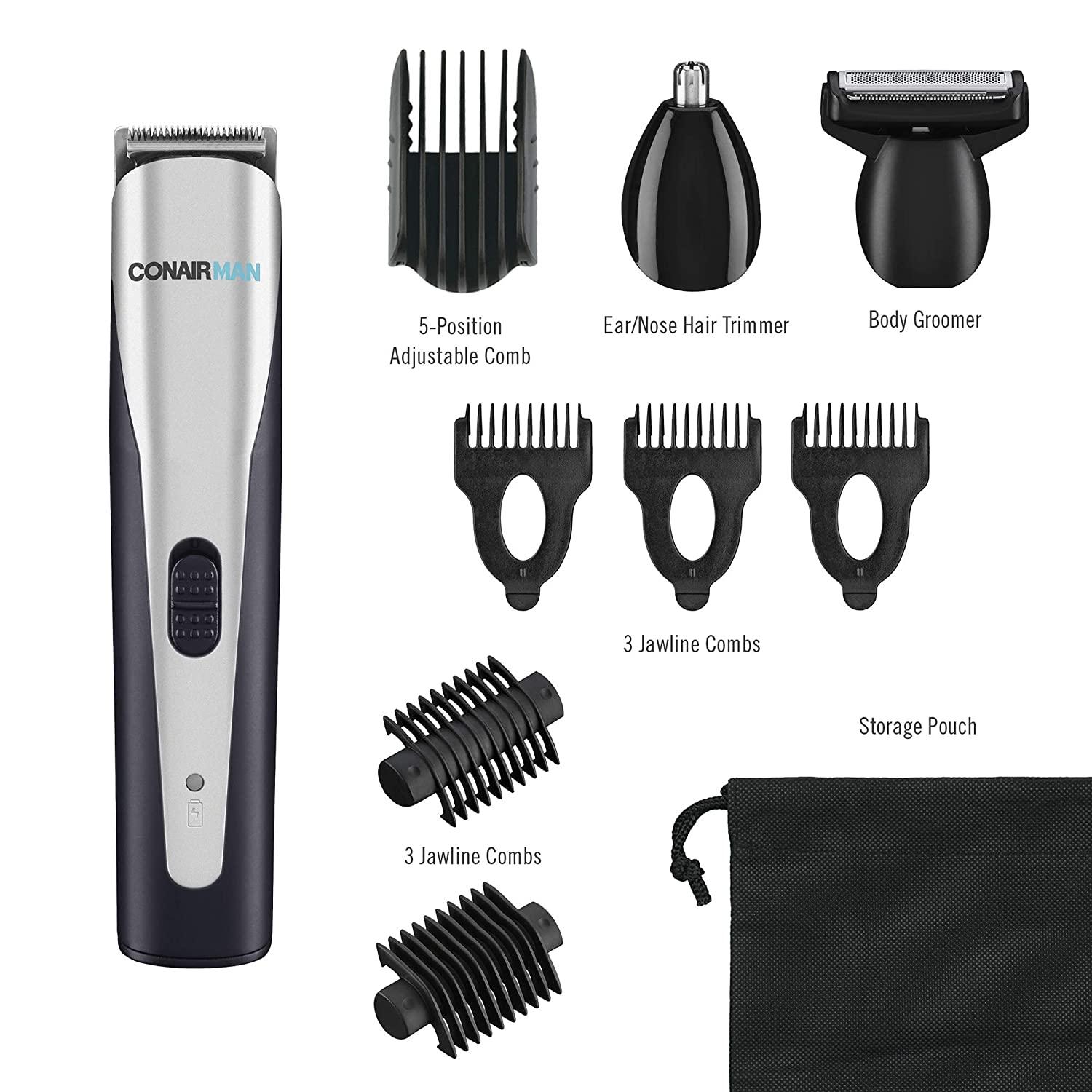 ConairMAN Cordless Lithium Ion Powered Allin1 Beard & Body Trimmer
