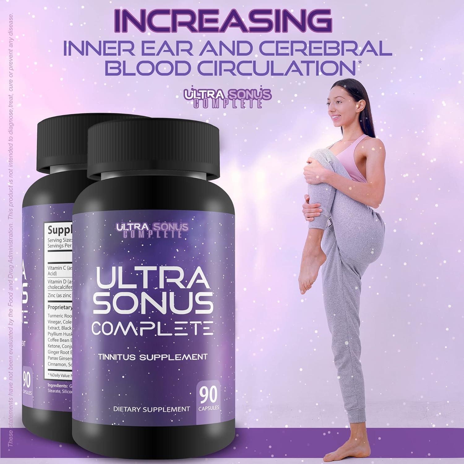 Ultra Sonus Complete Tinnitus Supplement Garlic Turmeric Vitamin C