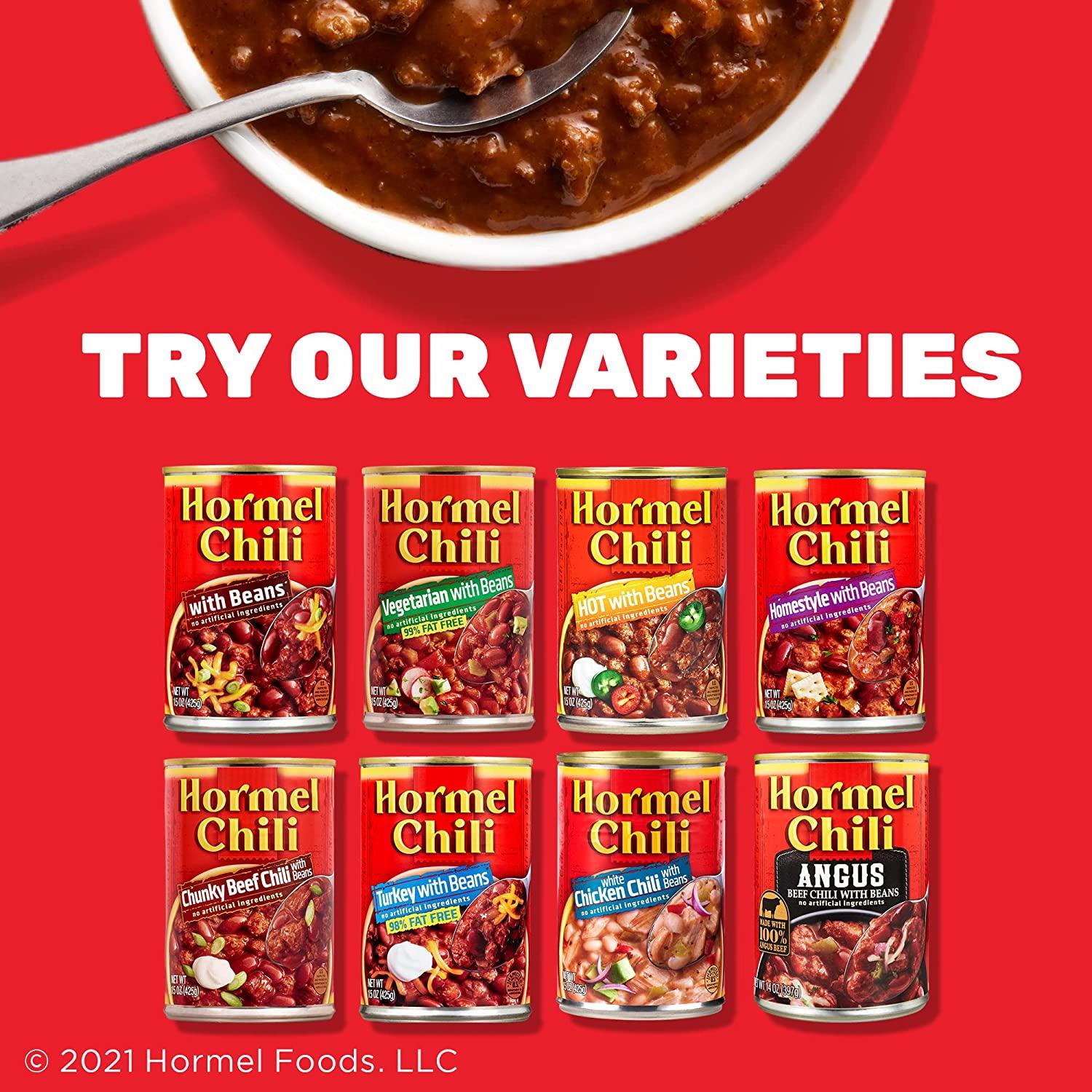 Hormel Chili Hot with Beans, 15 Ounce