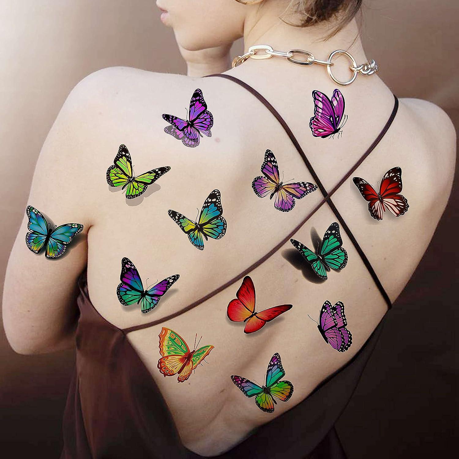 Breathtaking Butterfly Tattoos on the Breast