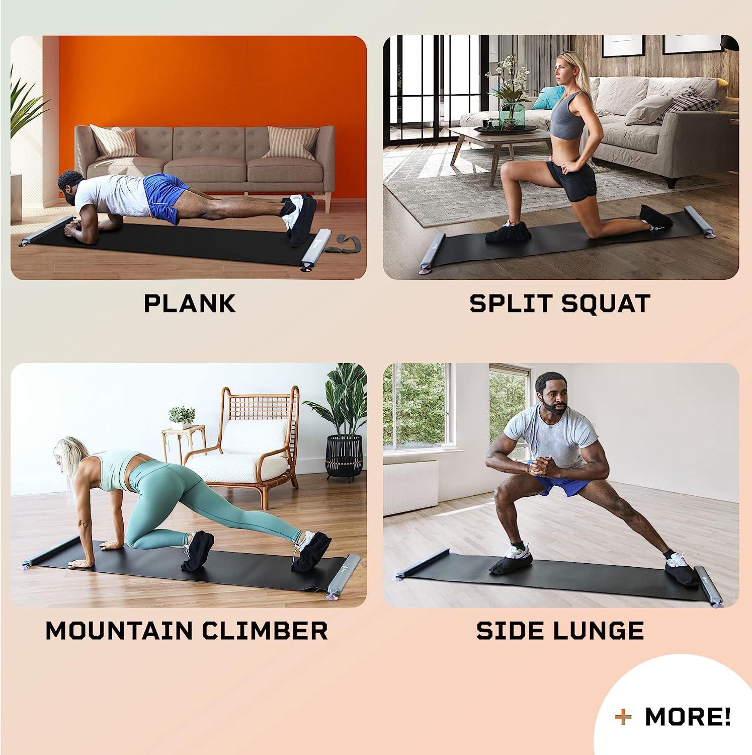 LifePro Exercise Slide Board Extra Slick Mat for Endurance Strength Building
