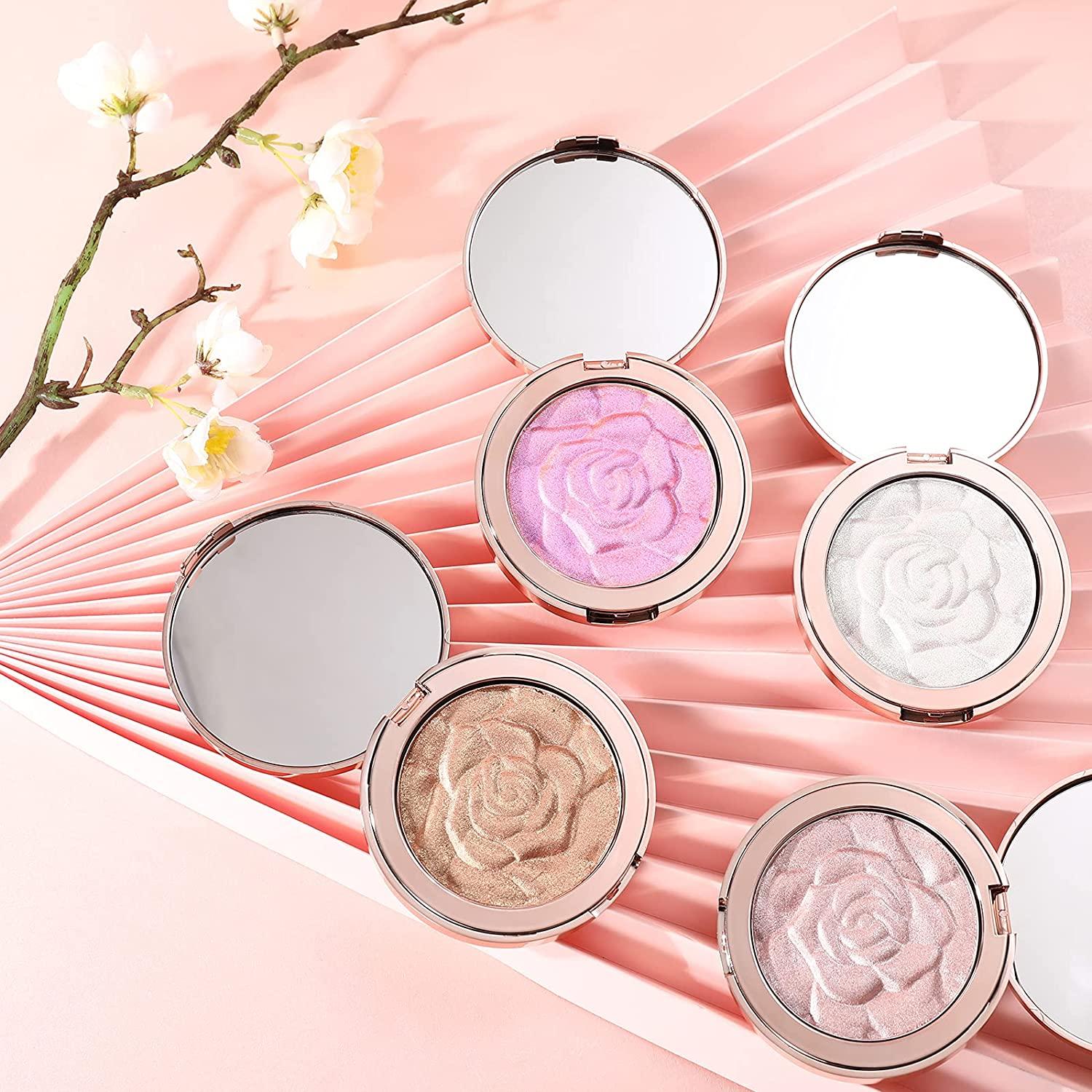 ONLYBETTER Long Lasting Cream Glitter Face Highlighter Purple Rose Purple