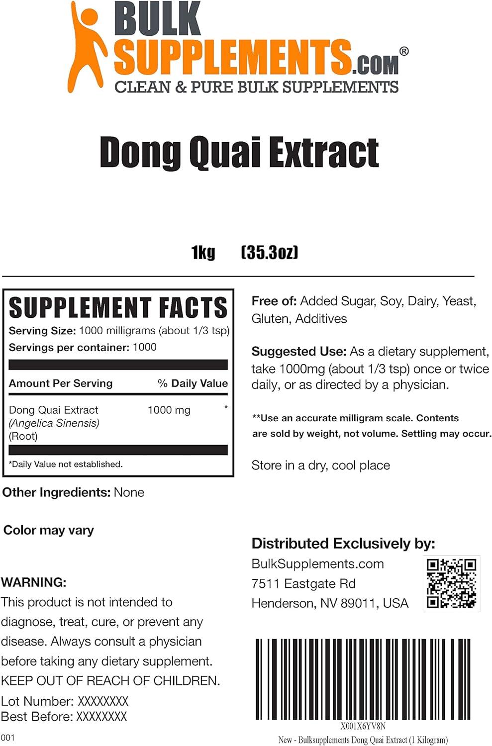 Dong Quai Root Extract 1000mg Herbal Supplement 1kg Angelica