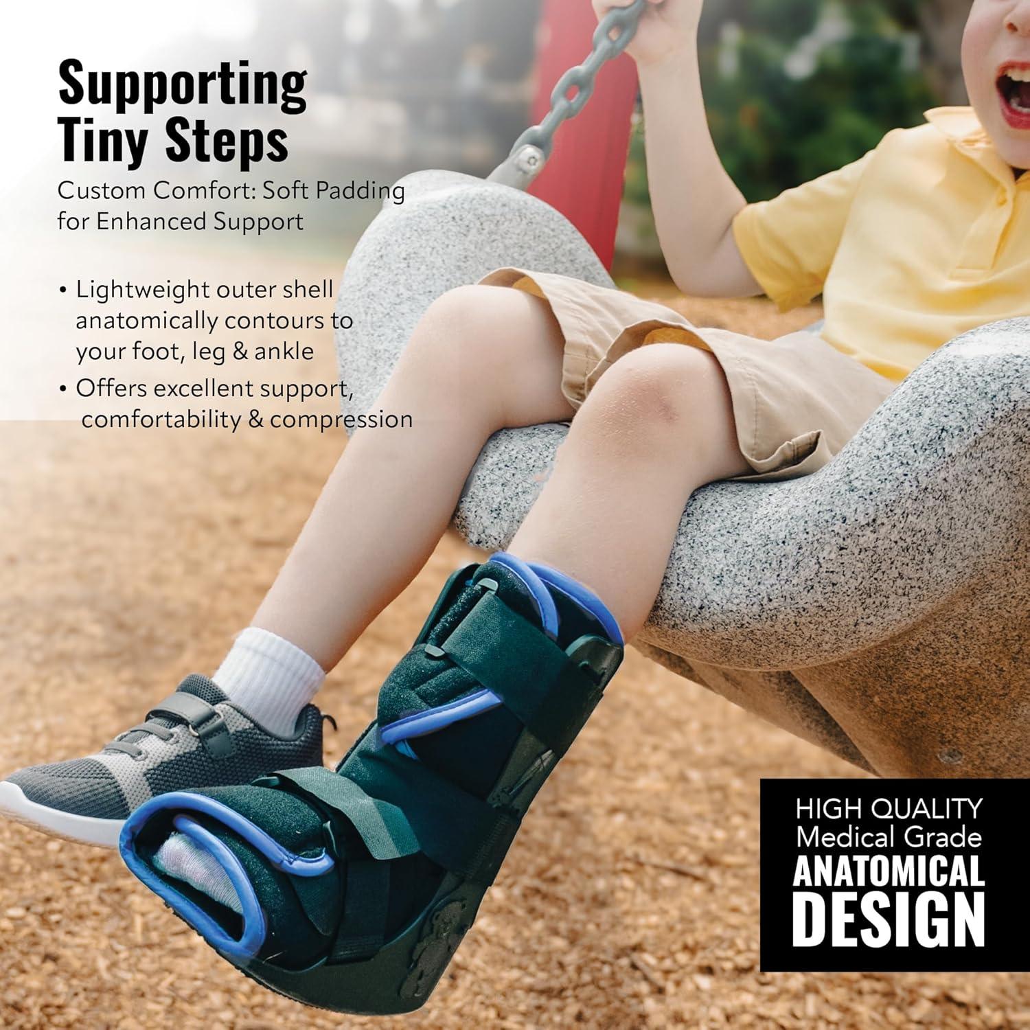 Pediatric Buddy Boot - Kids Medical Ankle Support Brace For Sports & Injury Recovery
