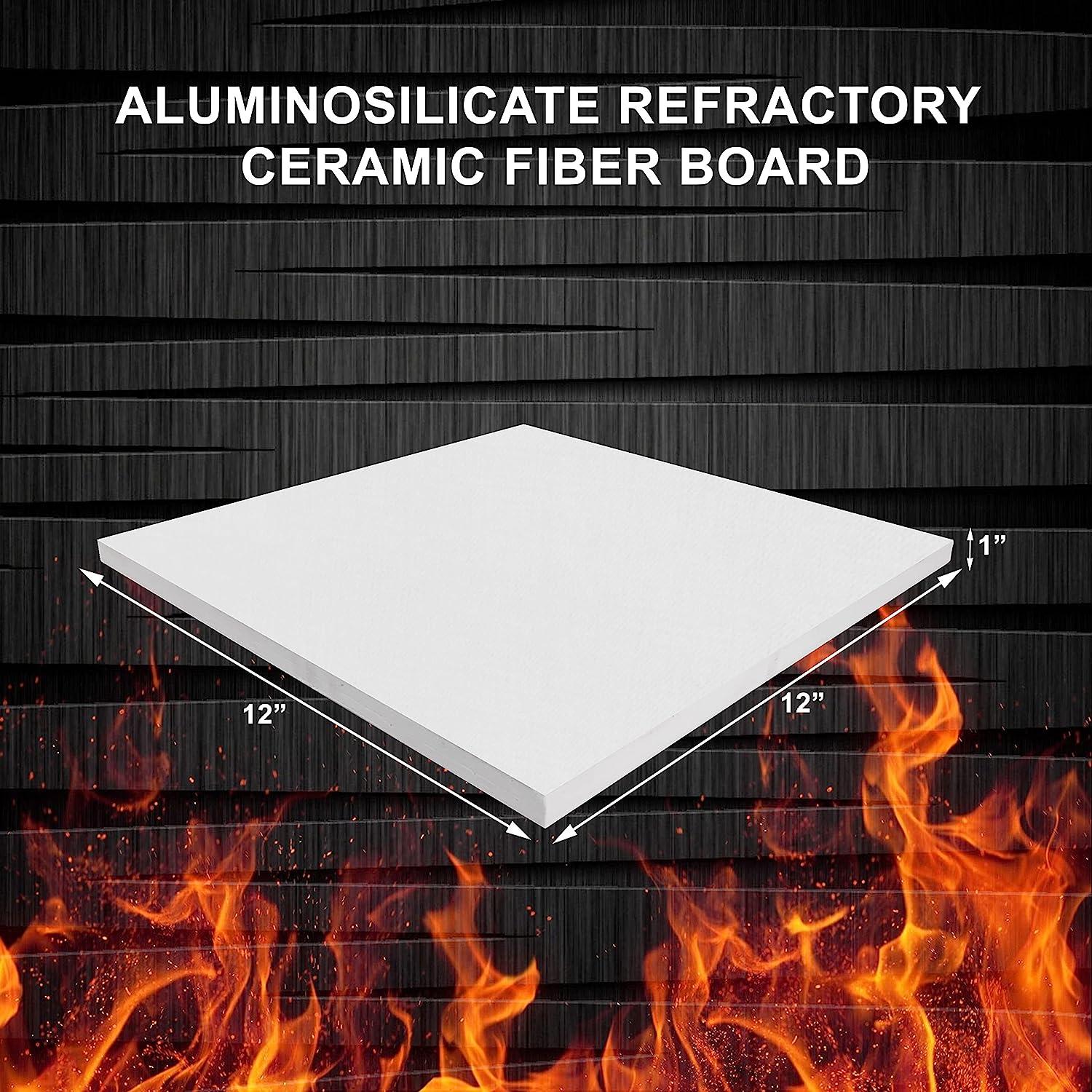 Simond Store Ceramic Fiber Insulation Board, 2300F, 1 Inch X 12 Inch X 12  Inch, Ceramic Thermal Insulation Board for Wood Stoves Fireplaces Furnaces  Forges Kiln Pizza Oven