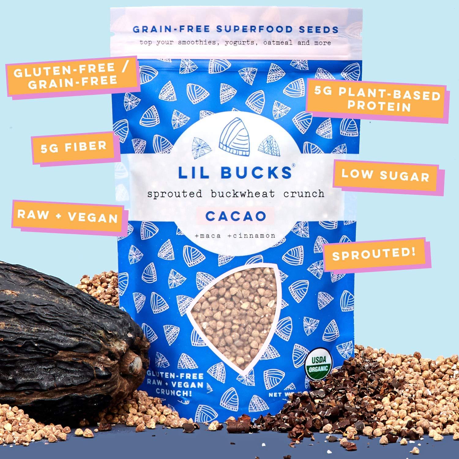Lil Bucks Paleo Cereal Sprouted Buckwheat Groats, Gluten Free Granola