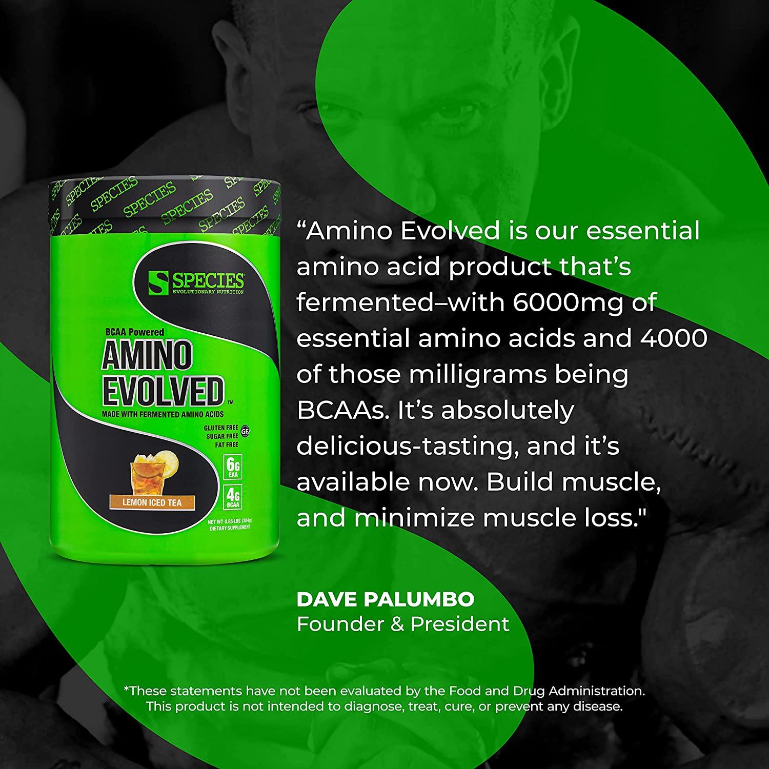 Species Nutrition Amino Evolved EAA & BCAA Powder, Fermented Amino