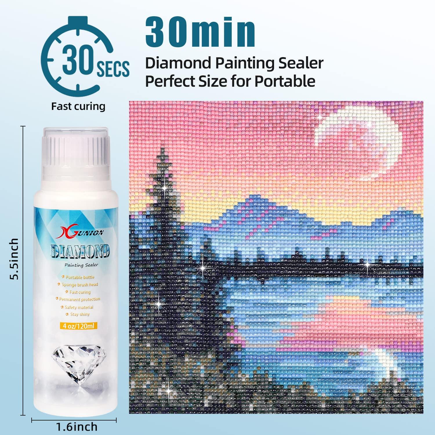 GHHKUD Diamond Painting Sealer 450ML with 3 Brushes, DIY 3Pack Diamond Art  Sealer Glue, 5D Diamond Painting Accessories Permanent Hold Shine Effect