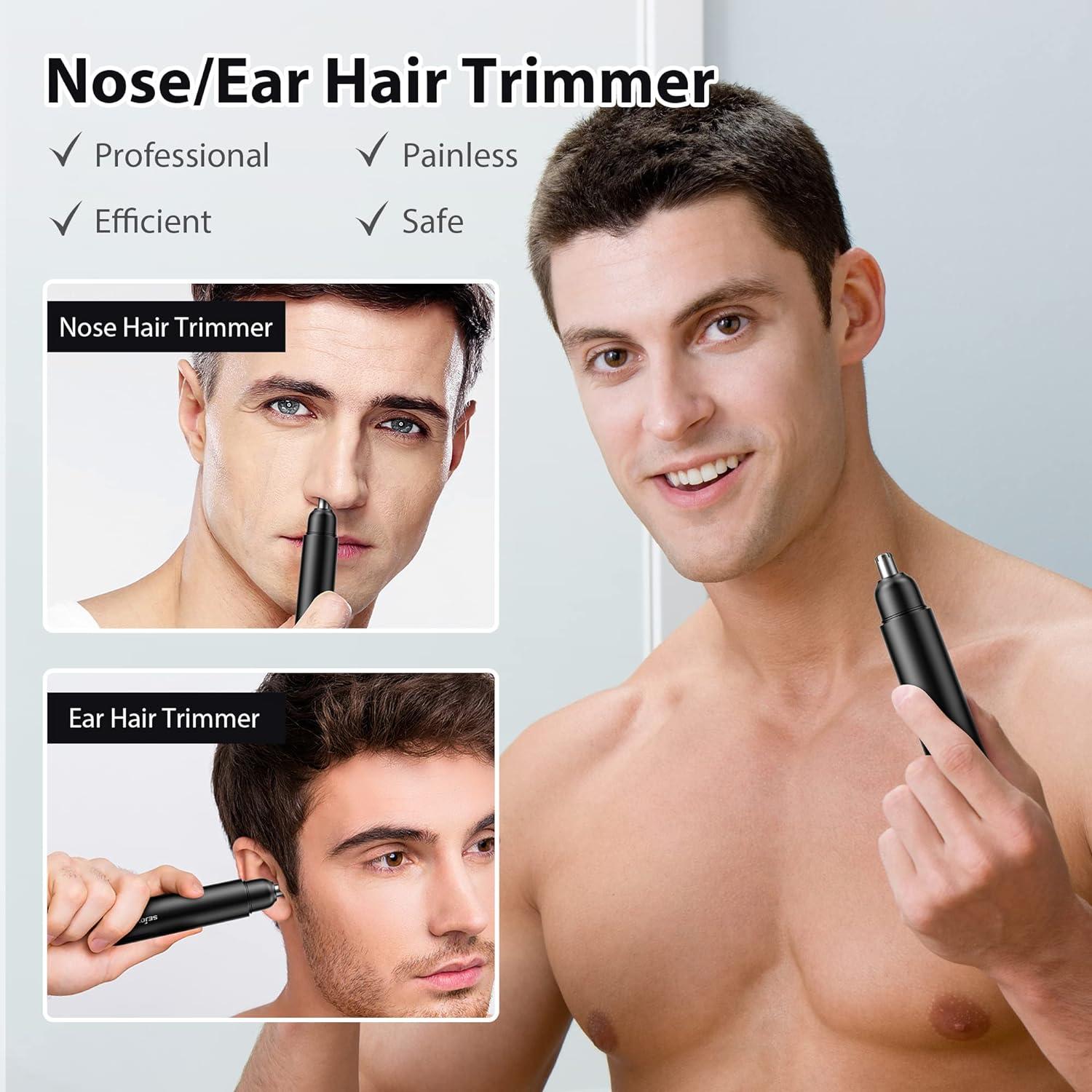 Sejoy Electric Nose Ear Hair Trimmer Painless Removal Clipper