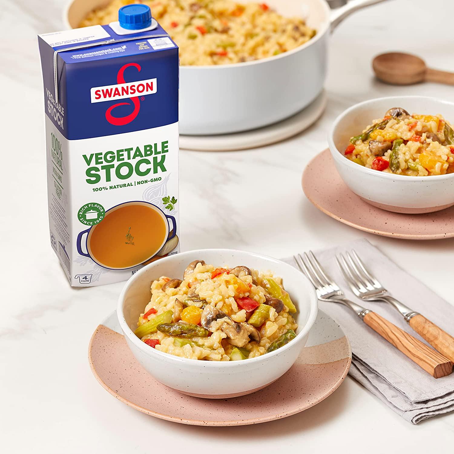 Swanson 100% Natural Gluten-Free Vegetable Stock 32 Oz Carton - 1 Pack