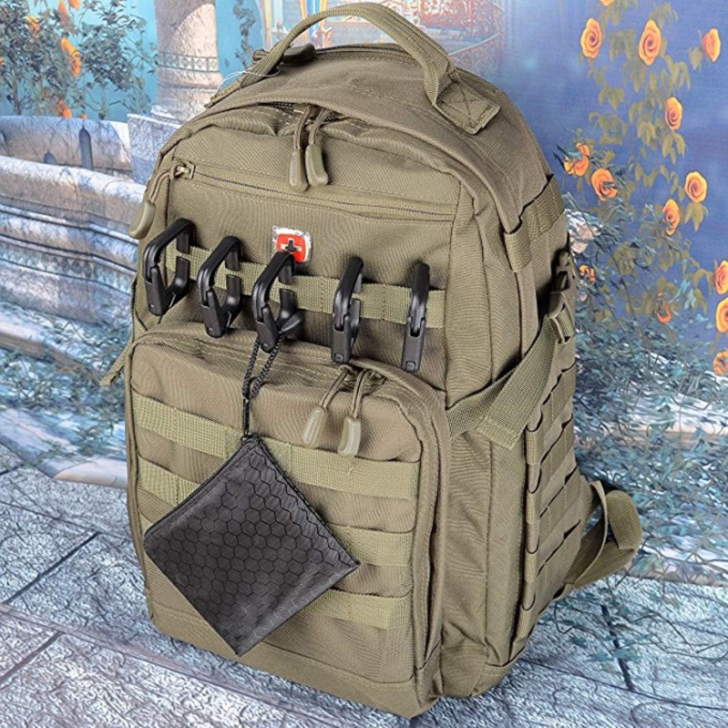 BOOSTEADY 10 Pack D-Ring Grimlock Locking for Molle Webbing with