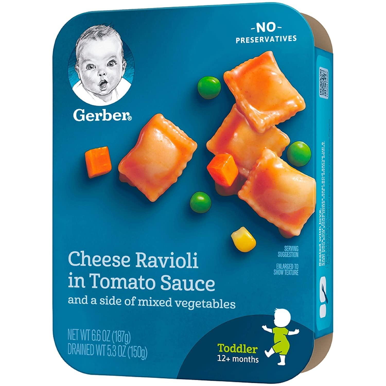Gerber Graduates Cheese Ravioli in Tomato Sauce with Mixed Vegetables
