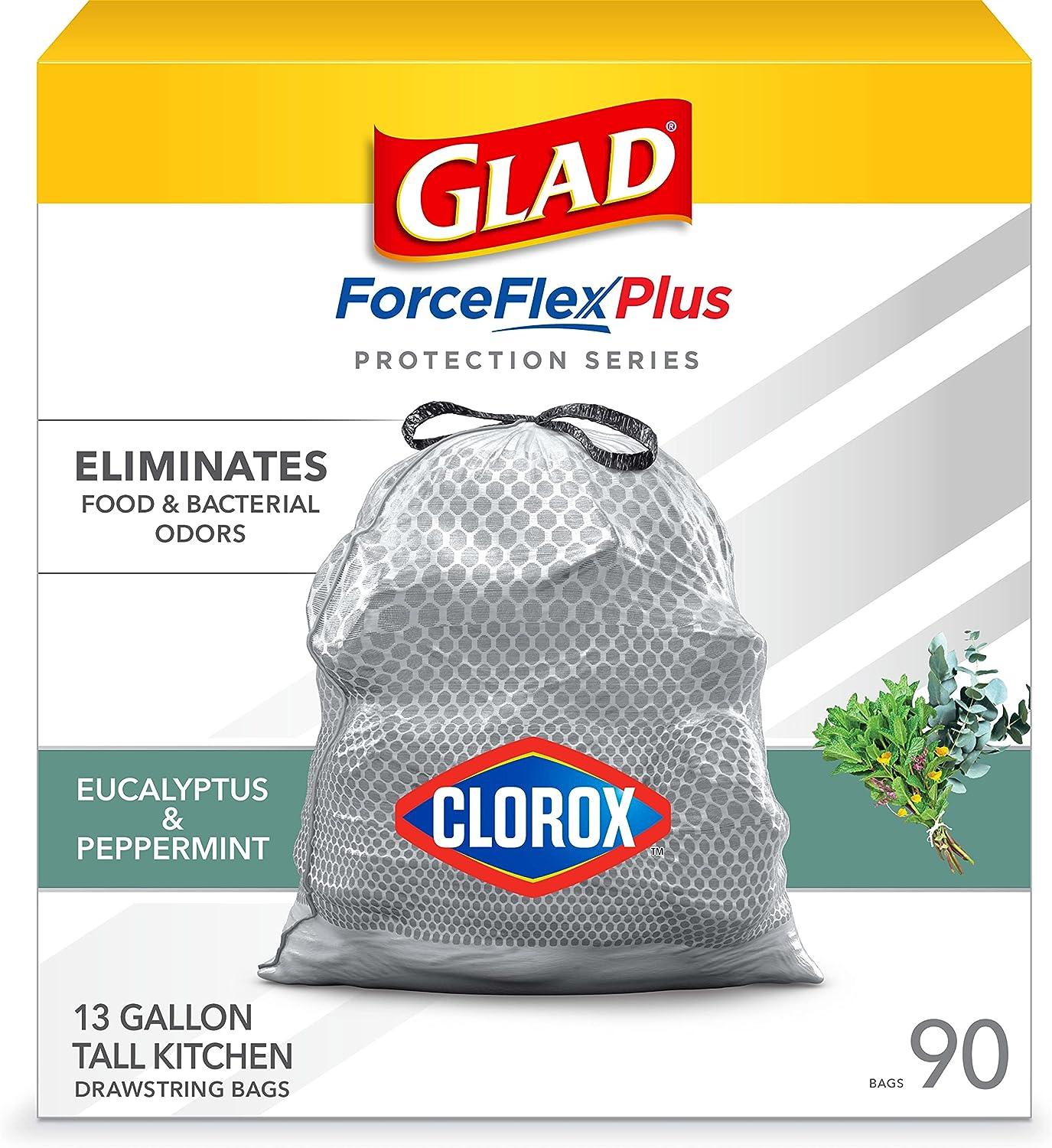 Glad - Glad Kitchen Trash Bags with Large Drawstring (90 count)