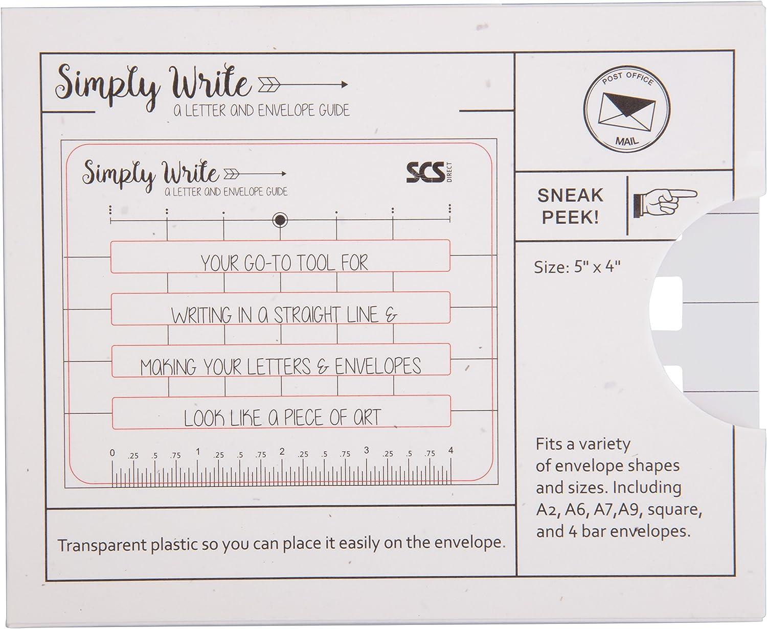 Lettering Envelope Addressing Stencil - Template Ruler Guide for Perfectly  Straight Addressing- Fits All Envelopes (1 Pack) - Great for Sending Cards