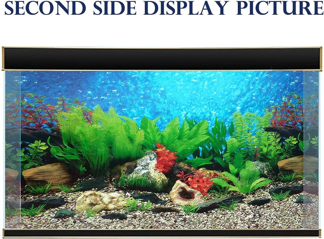 ELEBOX New 20 x 48 Fish Tank Background 2 Sided River Bed & Lake
