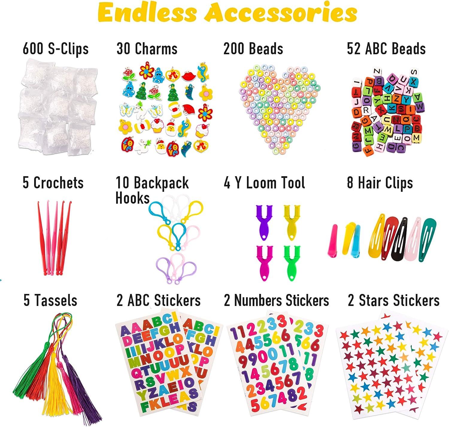 Loom Kit Rubber Bands Refills Set Kids Bracelet Loom Craft, 10K