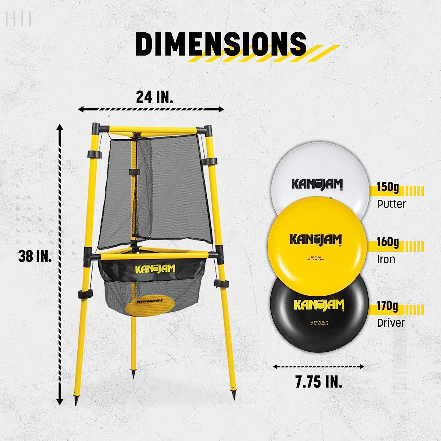 Kan Jam Ultimate Disc Golf Set with 2 Baskets and 3 Discs