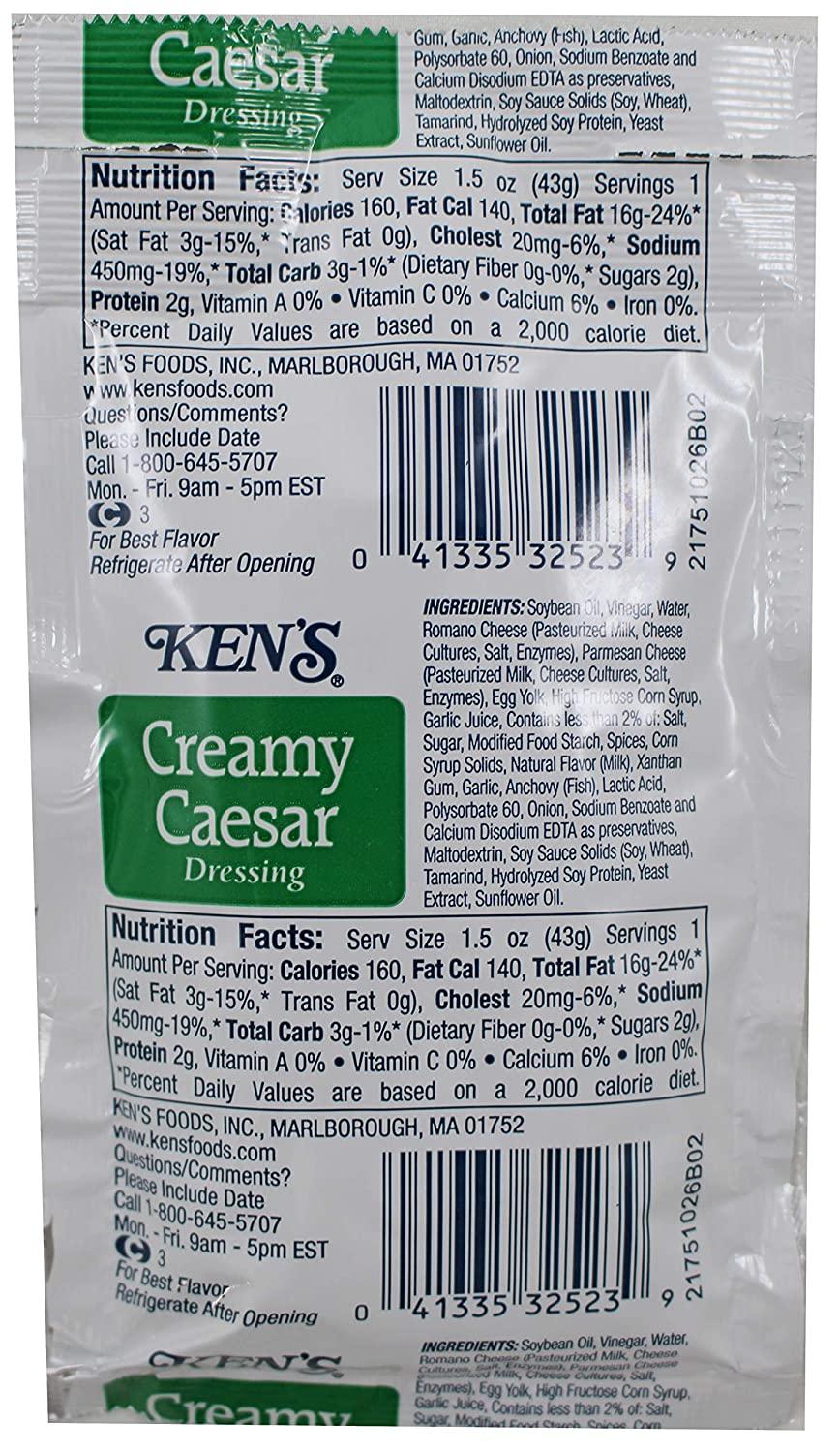 Ken's Steakhouse Creamy Caesar Dressing 1.5 oz Packets (Pack of 20)