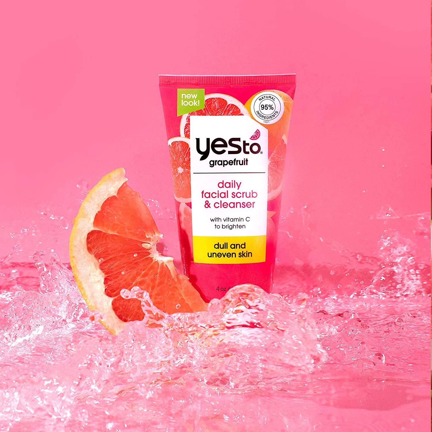 Yes To Grapefruit Daily Facial Scrub Cleanser Exfoliating Restoring