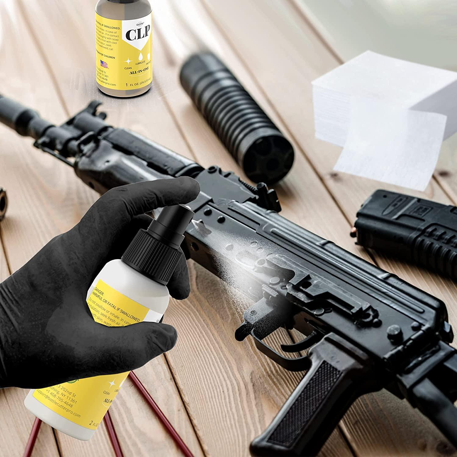 Qucship Gun Cleaning Kit - Multi-Purpose CLP Gun Cleaner & Lubricant Set -  2oz & 1oz Needle Oiler - Protects & Lubricates Firearms | Buy Now with  Express International Delivery