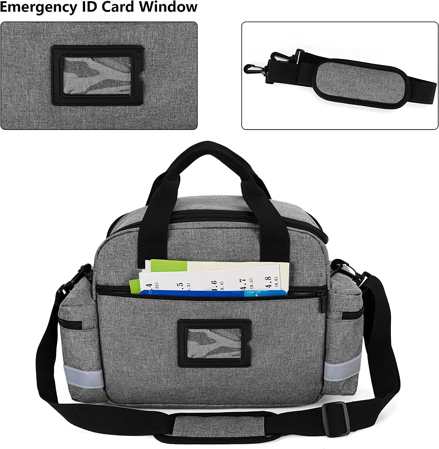 Trunab Grey Medical Supplies Bag with Handle and Shoulder Strap Ideal