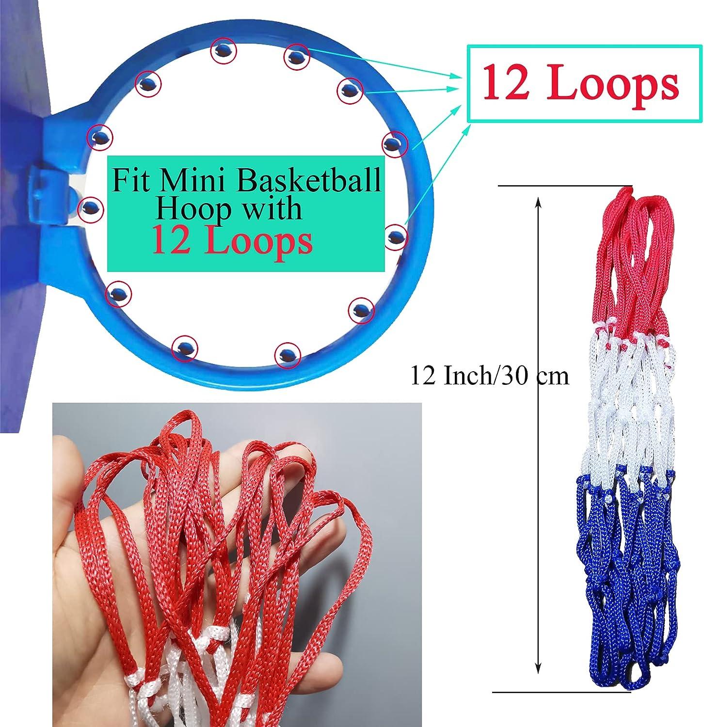 8 Loop Basketball Net - Sizes: S, M, L, XL - Replacement Mini Basketball  Hoop Net – IndoorHooper