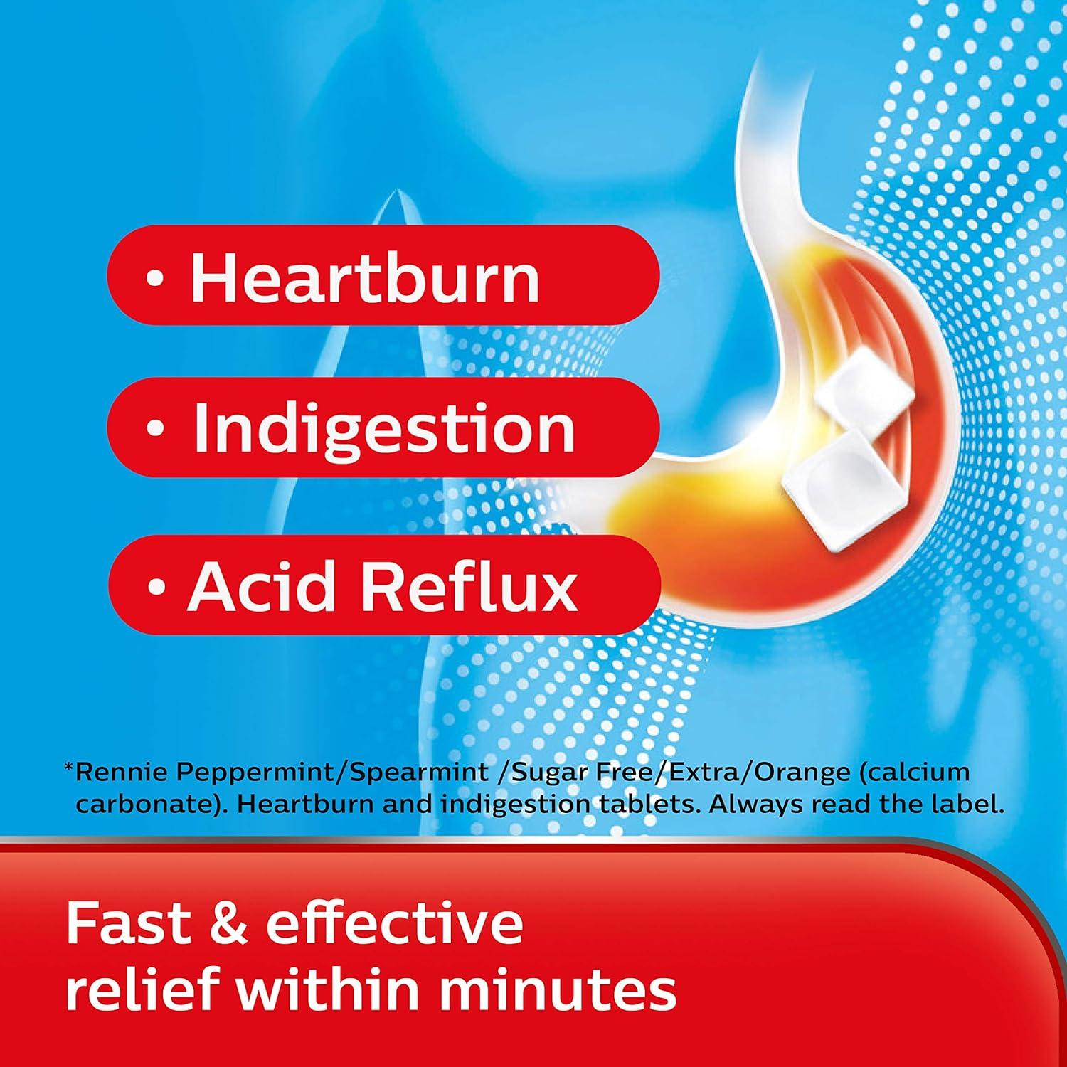 Rennie Peppermint Heartburn Tablets Heartburn Relief Indigestion