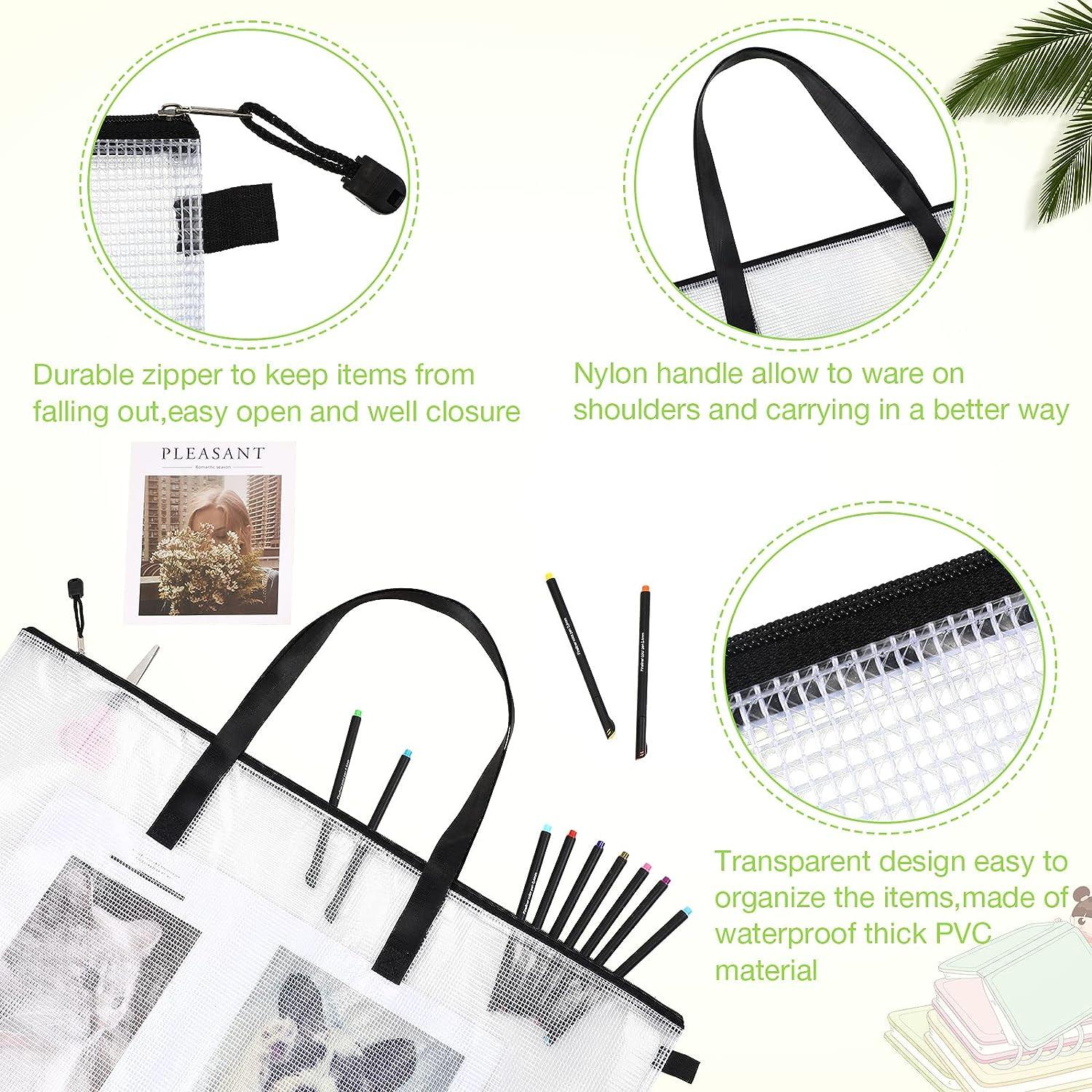 5 Pcs Art Portfolio Bag 19 x 25 Inches Posters Organizer with Zipper