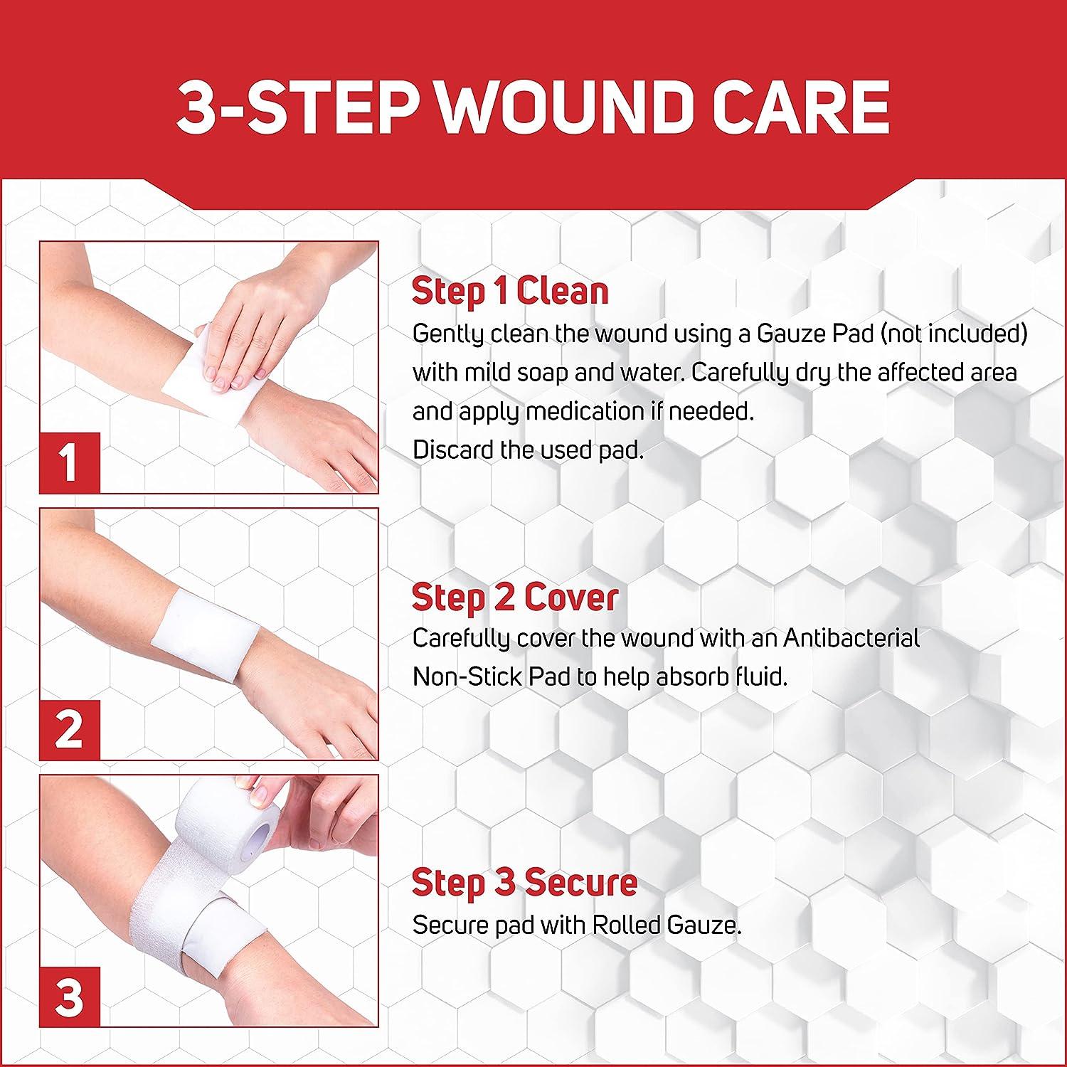 Care Science Antibacterial NonStick Pads, 3 x 4 in, 100 ct NonStick