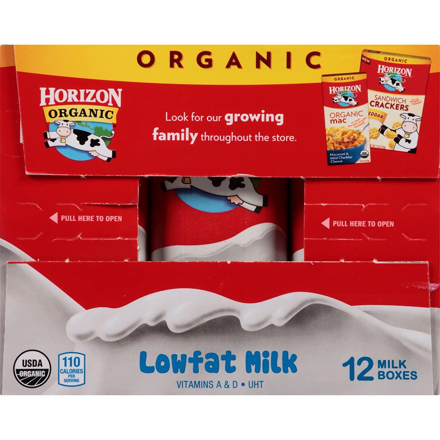 Horizon Organic Lowfat Milk 128 fl. oz. Milk Boxes