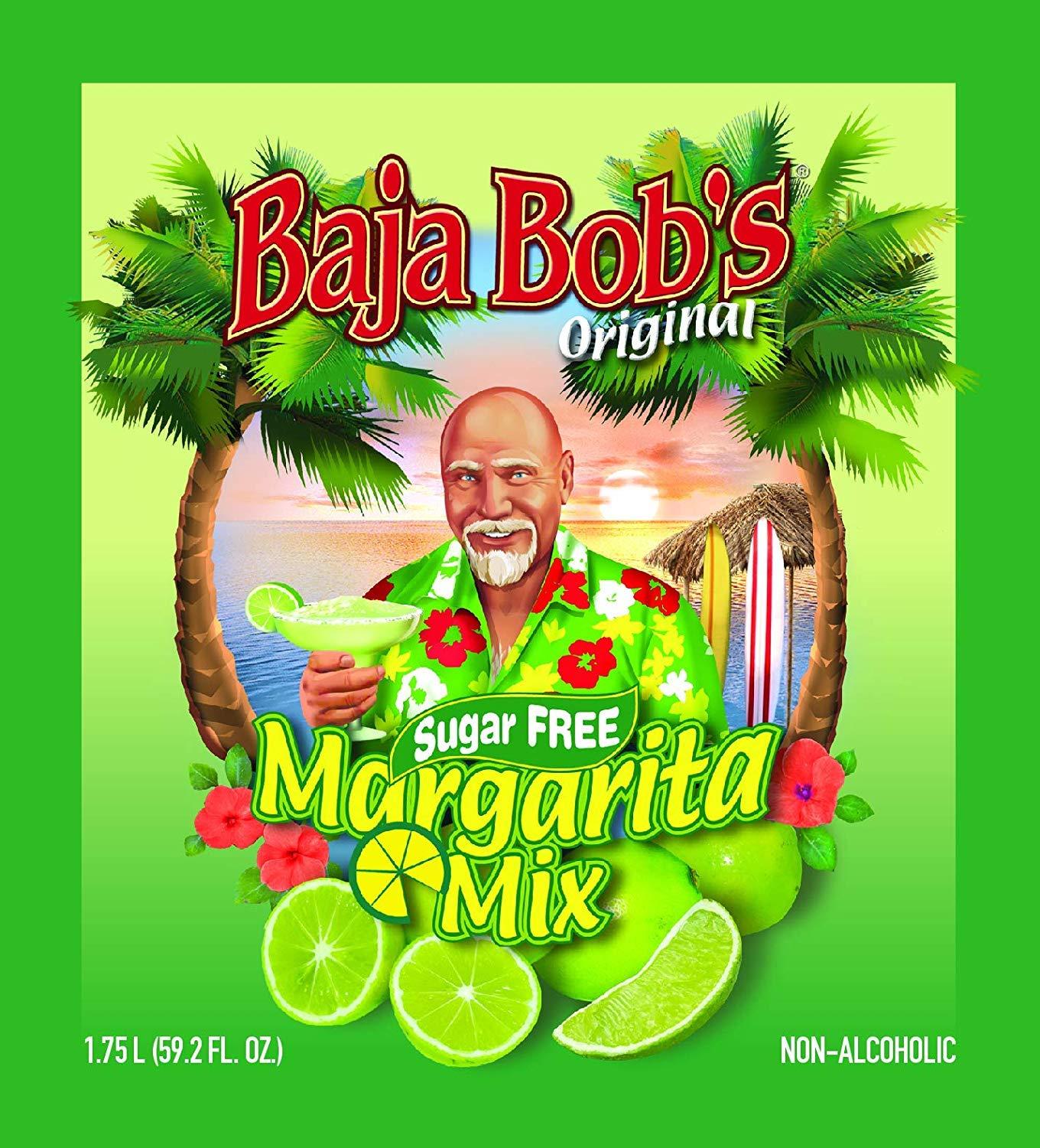 Baja Bob's Sugar Free ORIGINAL MARGARITA Mix, 1.75L Cocktail Mixer