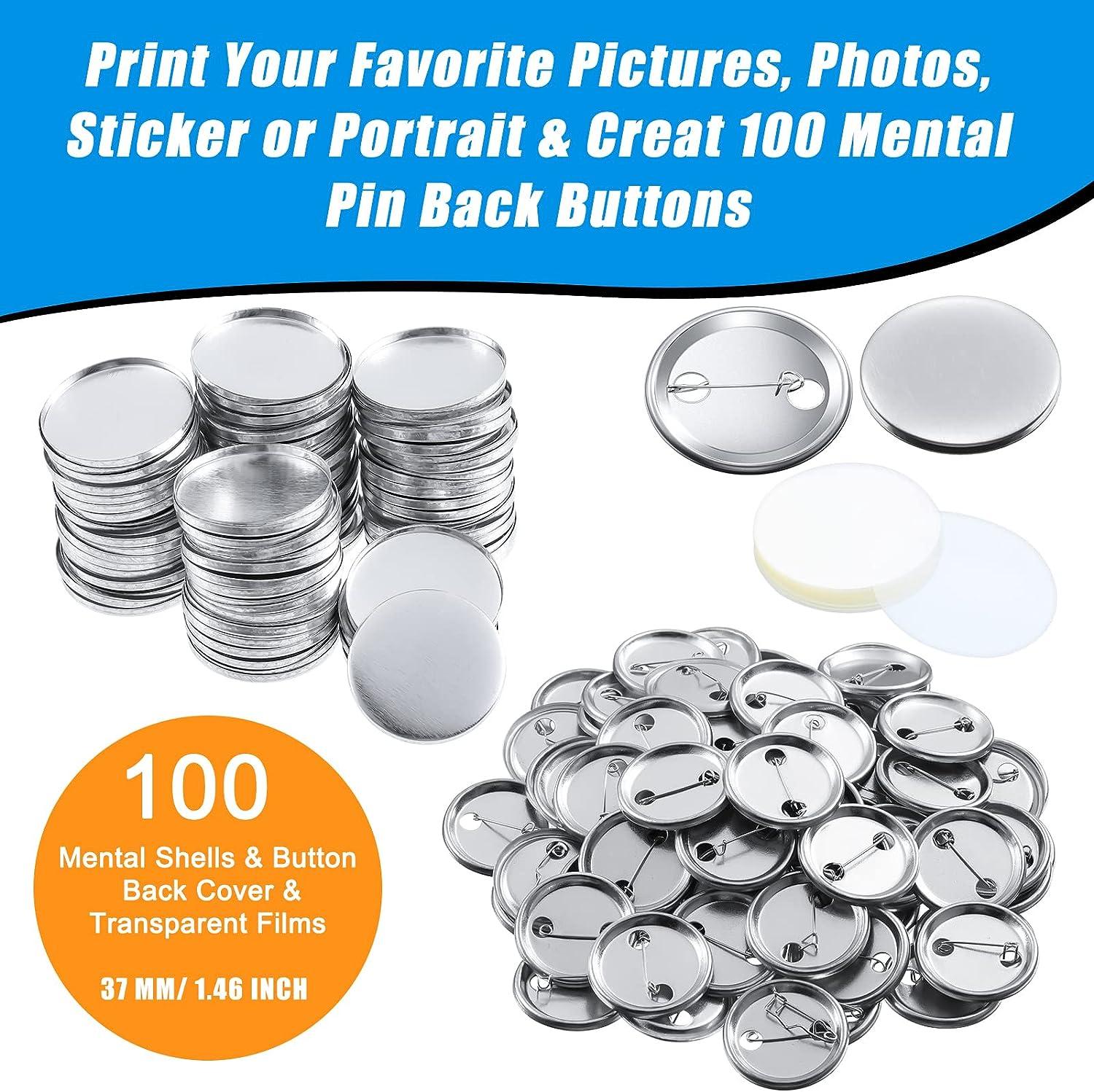 Round Metallic Buttons, Custom Pins
