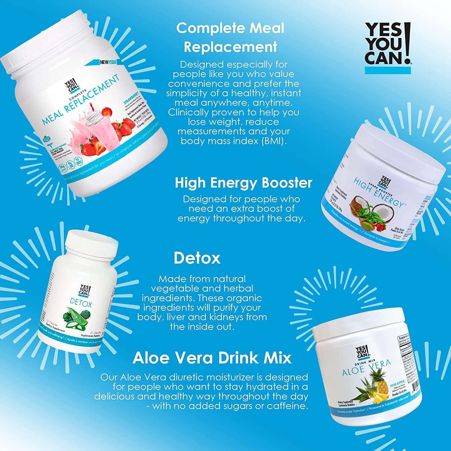 Yes You Can! Detox Plus Kit (Meal Replacement Vanilla, Aloe Vera