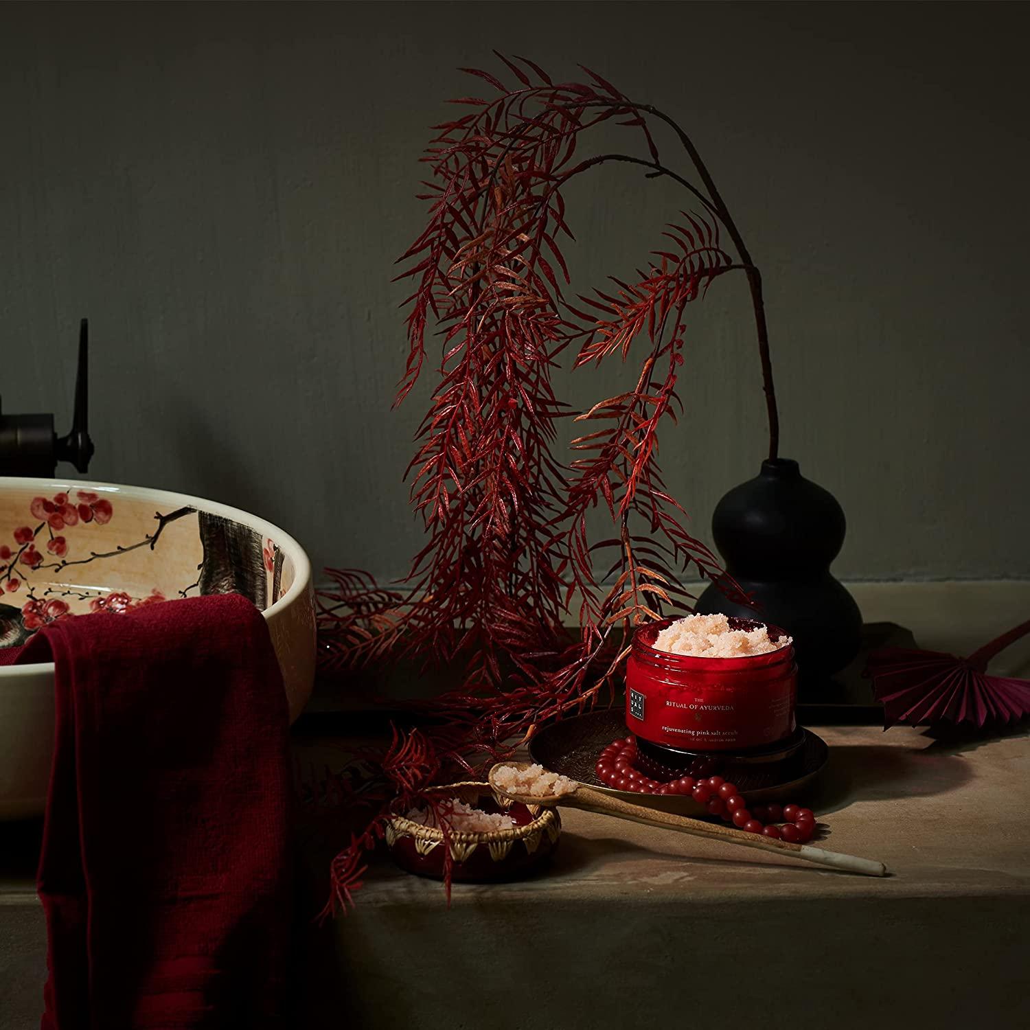 RITUALS Ayurveda Body Scrub with Punjabi Pink Salt & Sweet Almond 10.5 Oz