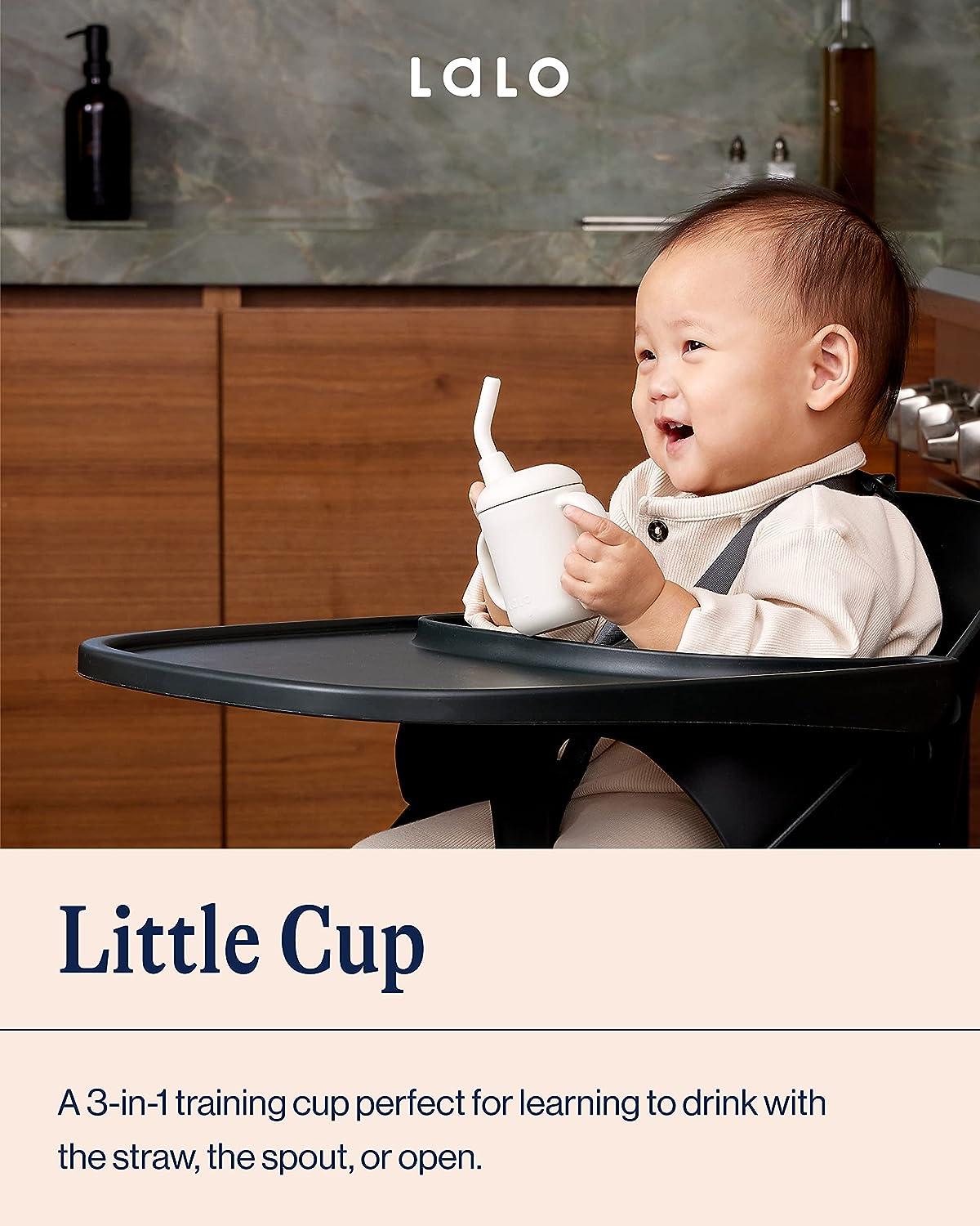 Lalo Little Cup Non-Toxic Silicone Straw Cup with Handles - Baby and  Toddler Sippy Cup - Mini Cup and Straw Training System 4oz Sage