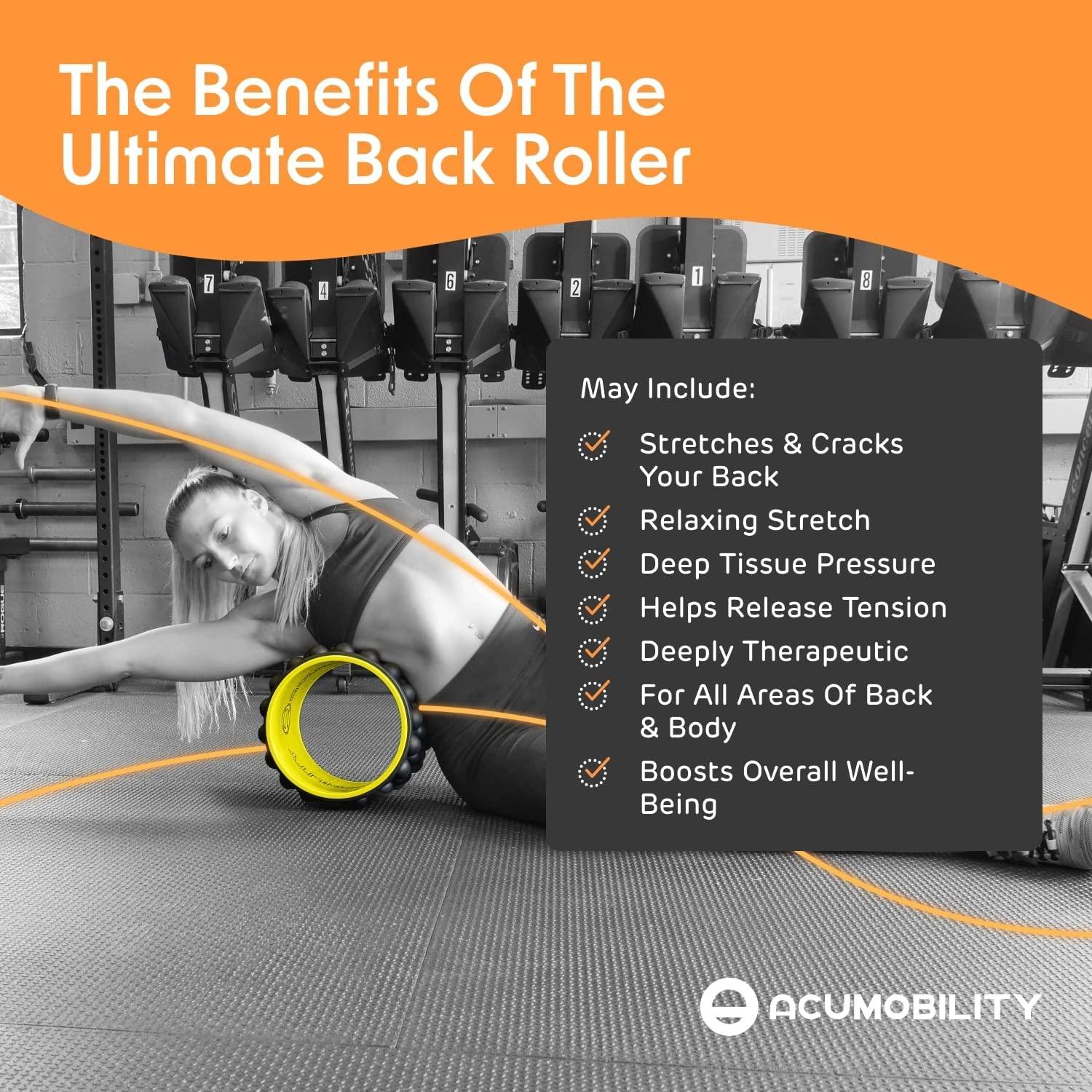 Acumobility Back Roller, Back Stretcher & Back Cracker for Back Pain
