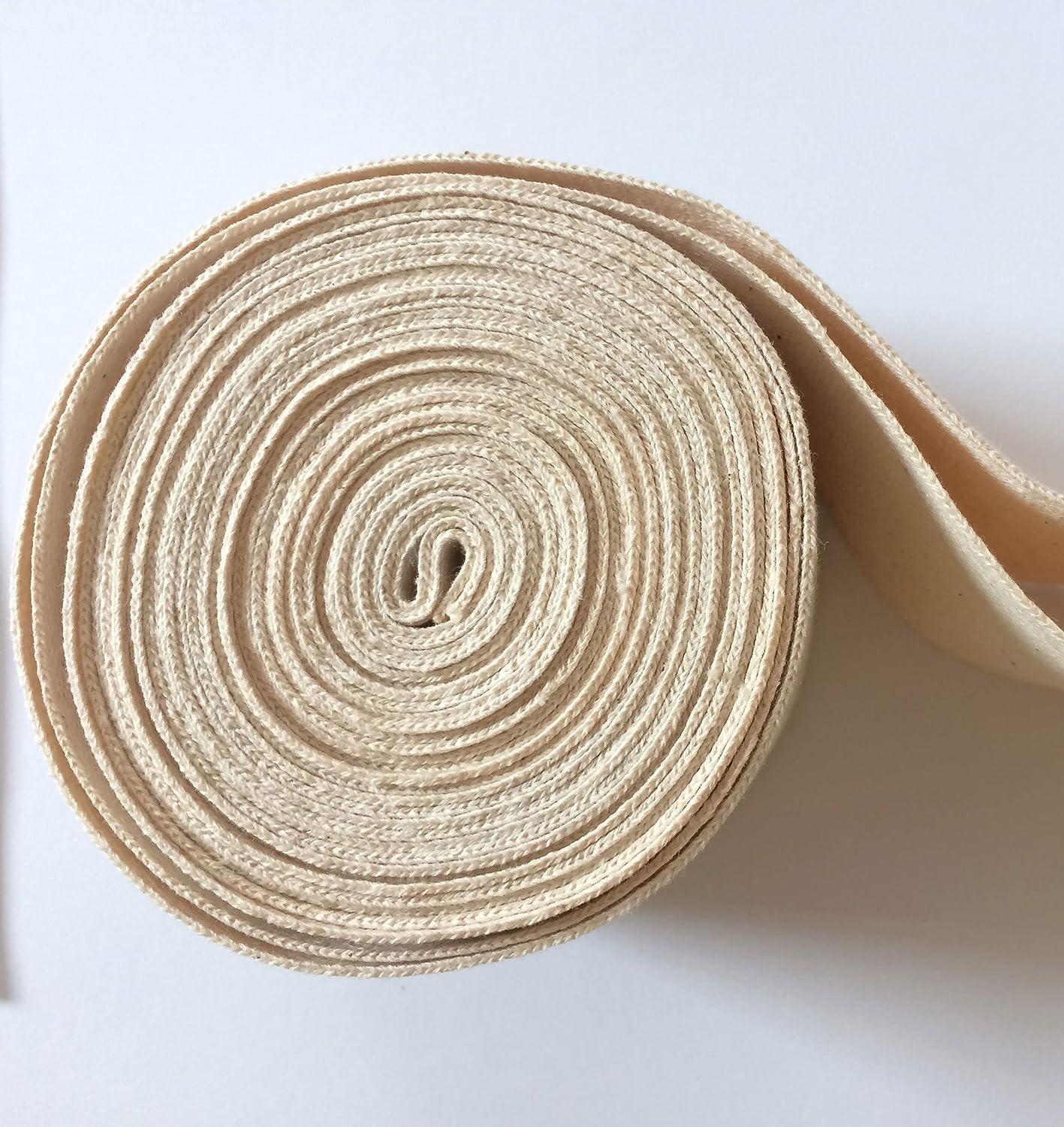 FUNORNAM 2Inch Wide Herringbone Cotton Rug Seam Ribbon Webbing Carpet  Binding Trim Twill Tape for DIY Craft Sewing, Handle Cloth Bag, Handbag