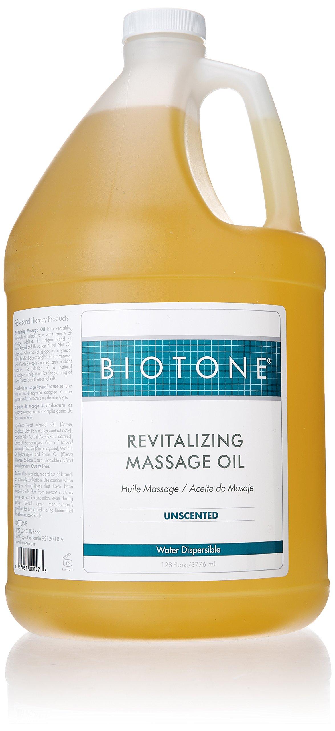 Biotone Revitalizing Massage Oil Unscented 1 Gallon (128 fl oz