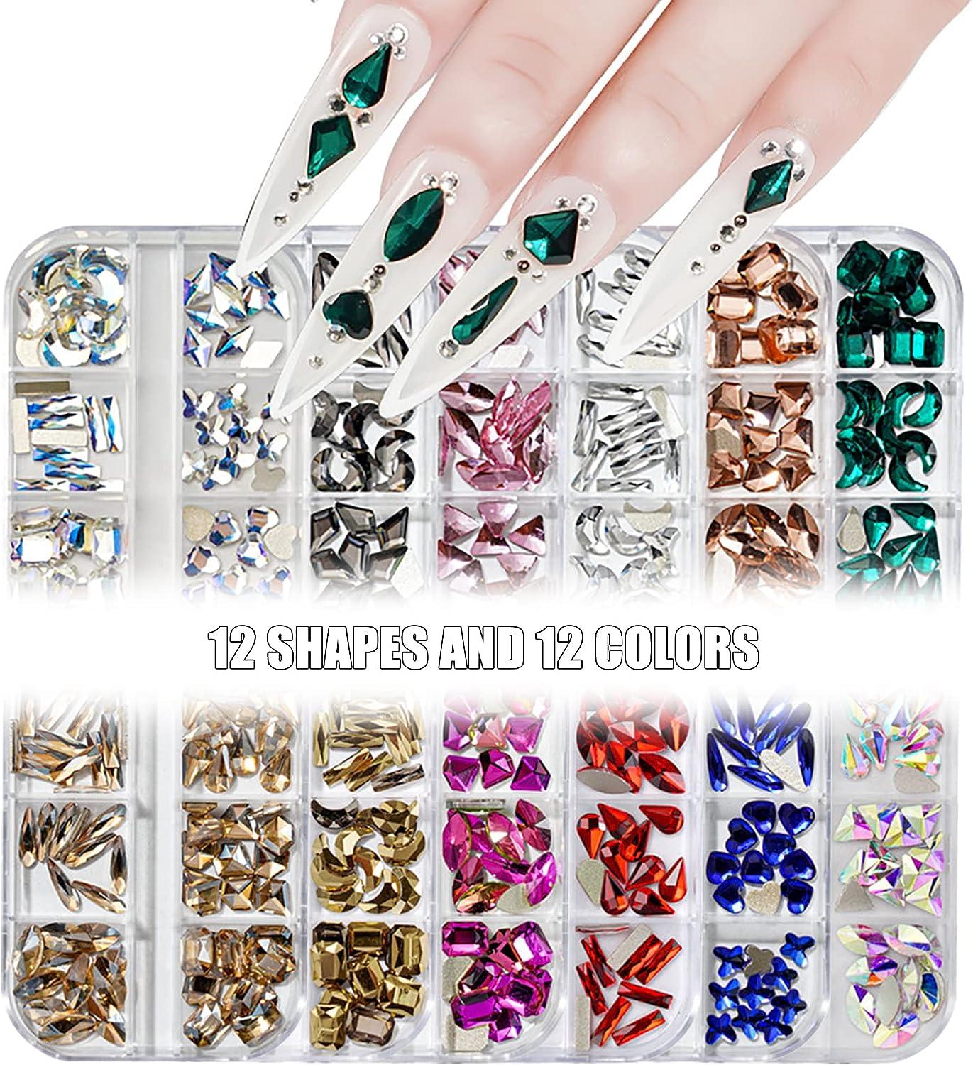Mixed Colorful Rhinestones For Nails 3D Crystal Stones For Women Nail Art  Decorations Diy Design
