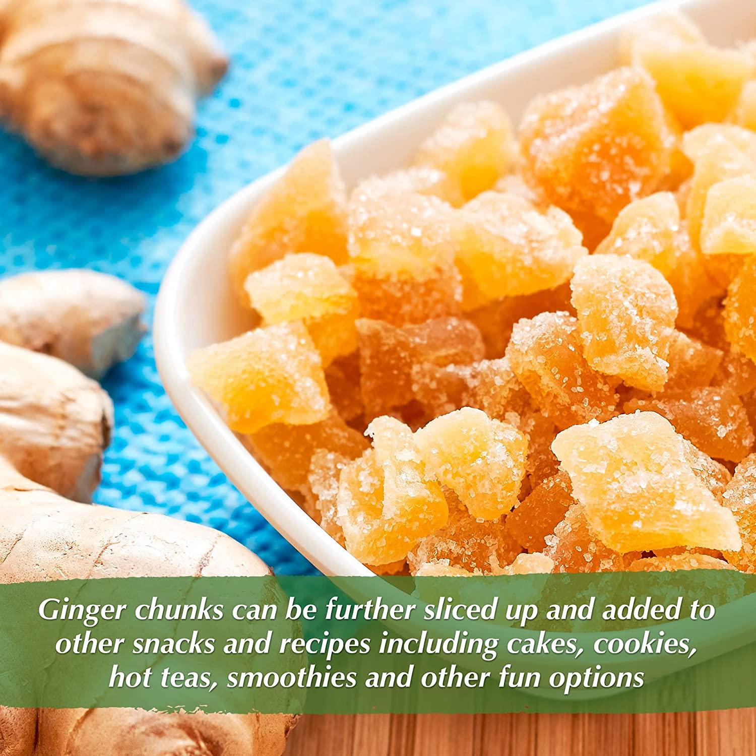 NUTS U.S. Unsulphured Crystallized Ginger Chunks, No Artificial