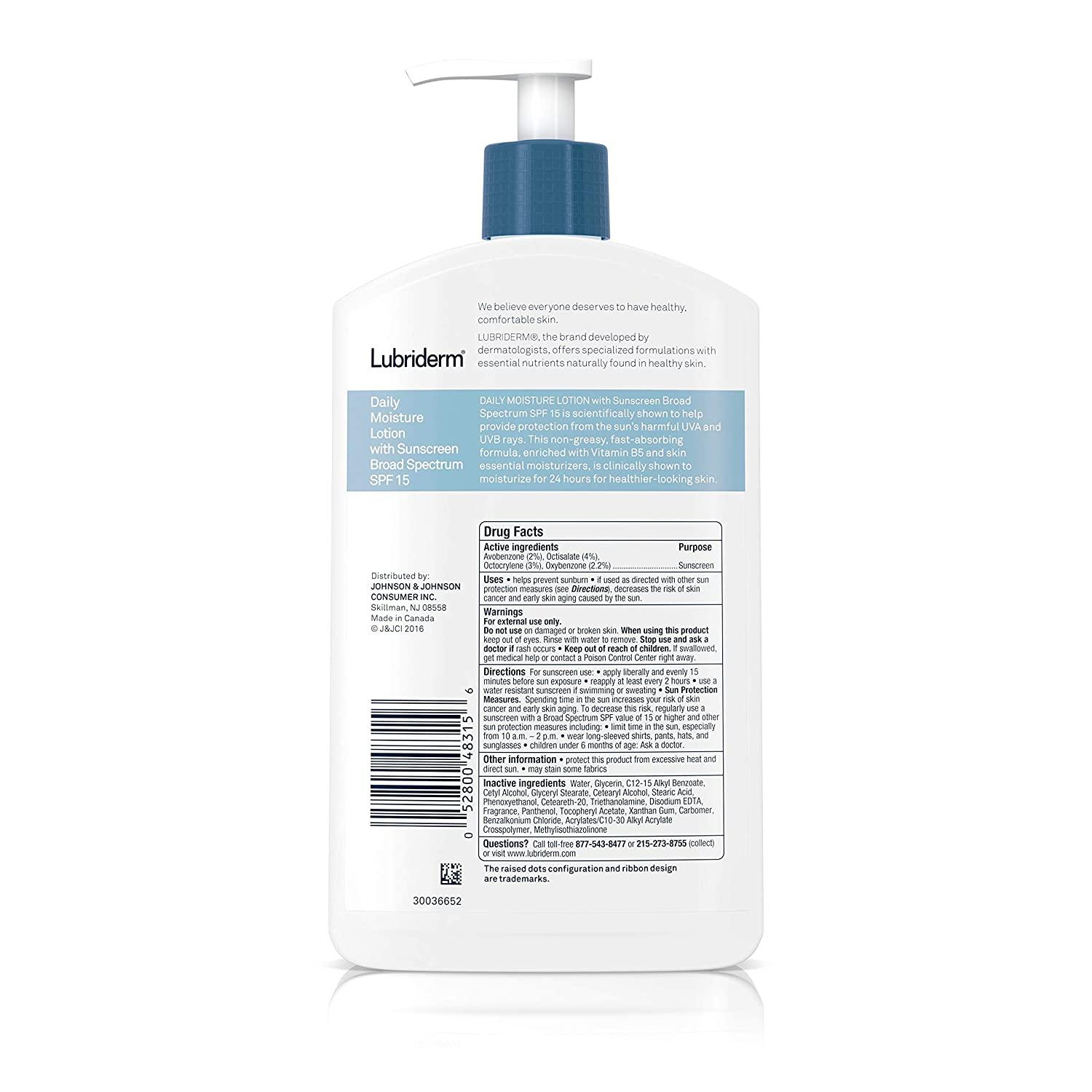 Buy Lubriderm Daily Moisture Lotion with SPF 15 13.5 fl oz (400 ml