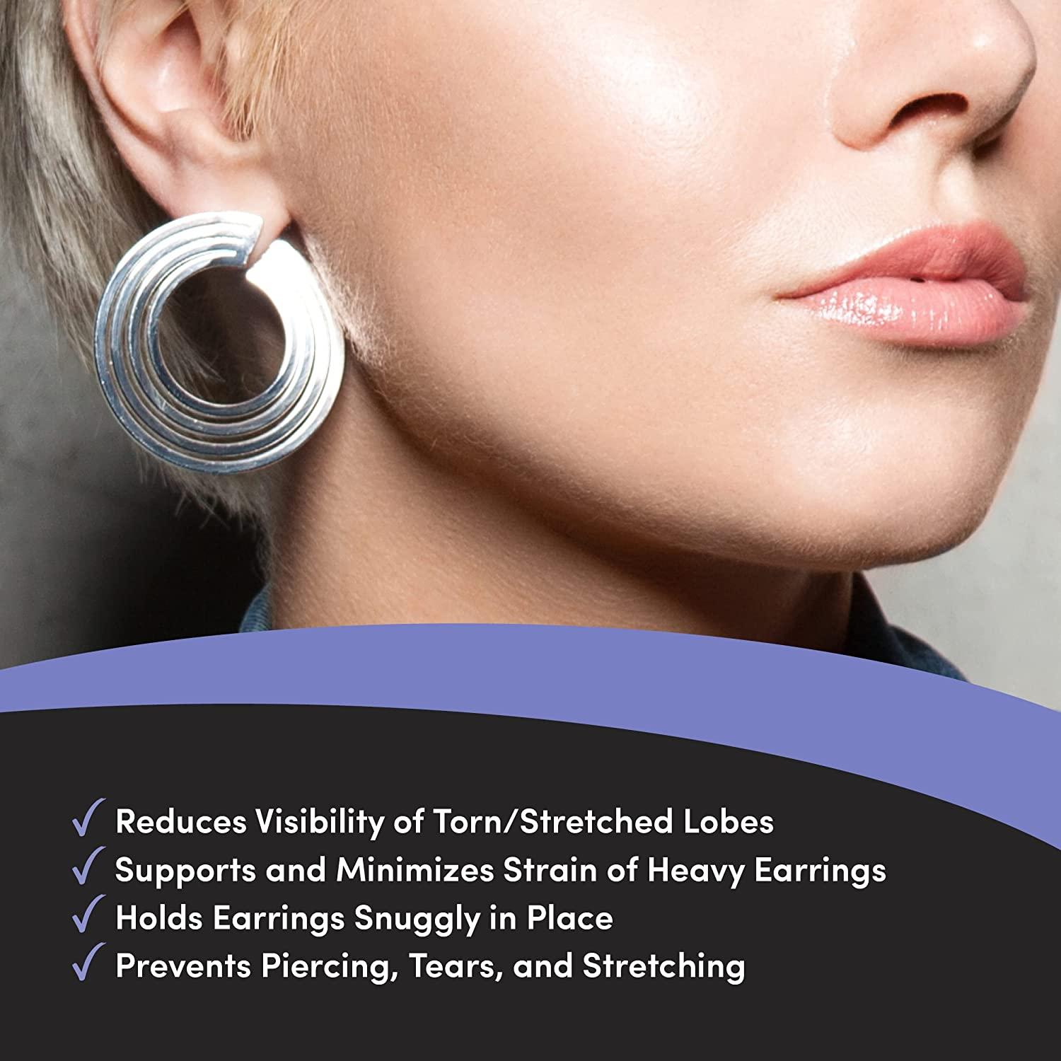 Lobe Miracle- Clear Earring Support Patches - Earring Backs For Droopy Ears  - Ear Care Products for Torn or Stretched Ear Lobes (60 Patches) : Health &  Household 