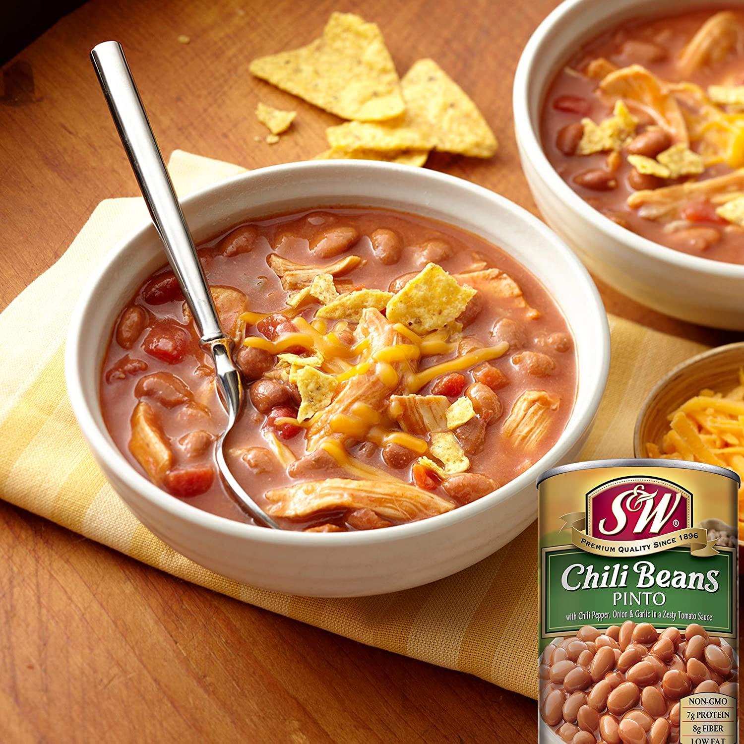 S & W Canned Chili Beans (12 Pack), Vegetarian, NonGMO, Natural Gluten