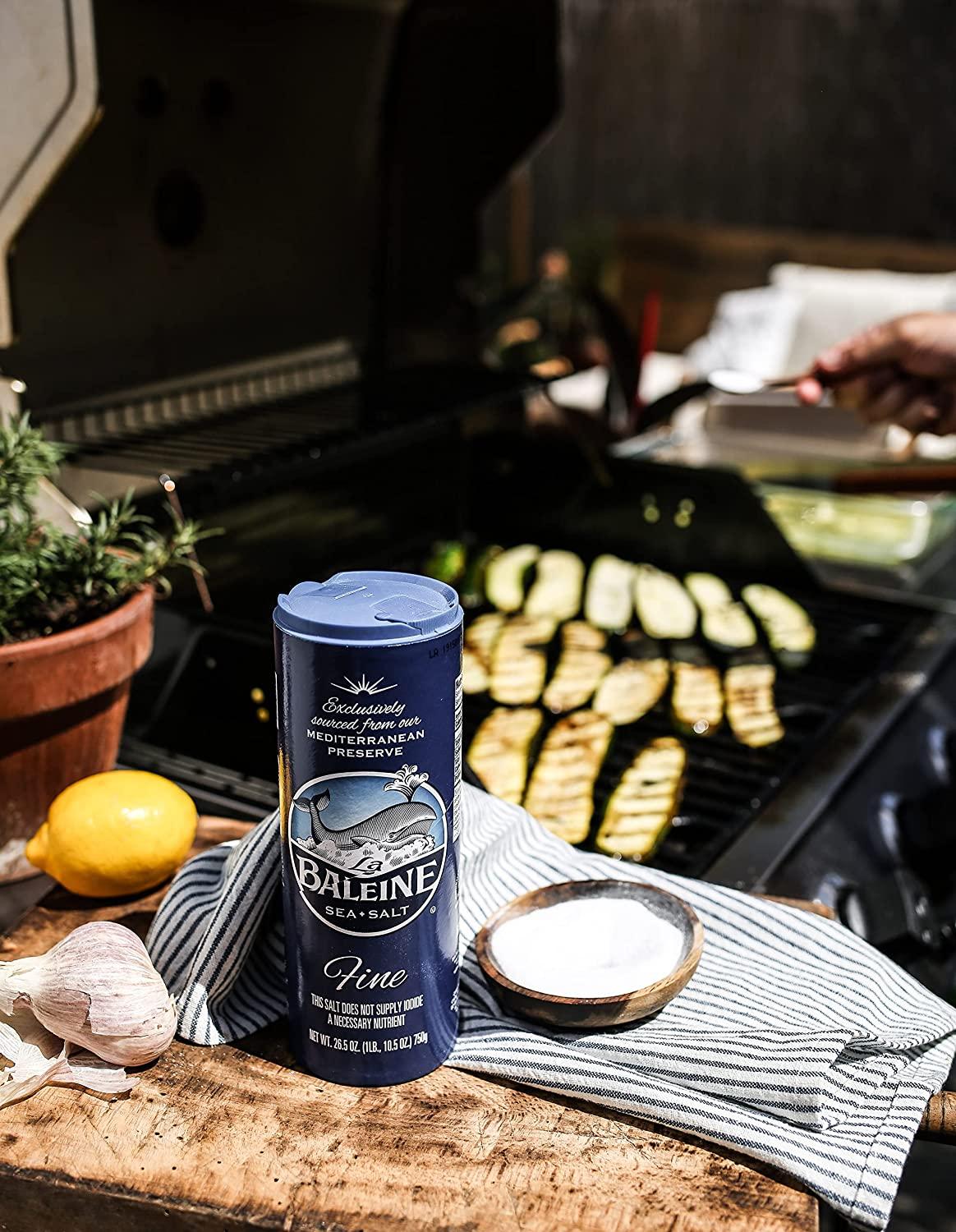 La Baleine Fine Crystals Canister, Sea Salt, 26.5 Ounce Fine Sea Salt