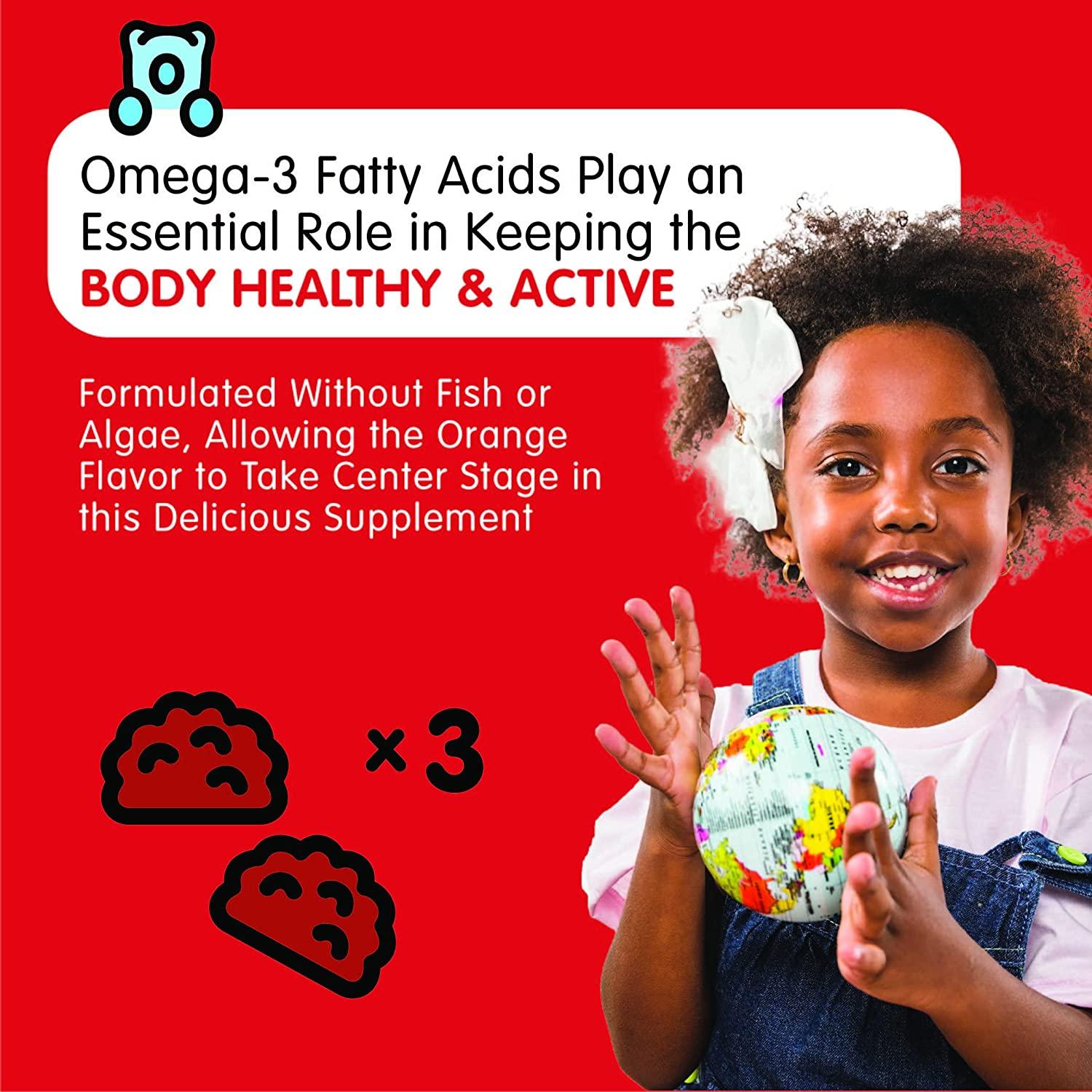 Herbaland Vegan Omega3 Gummies for Kids SugarFree PlantBased Fish Oil Children's Vitamins